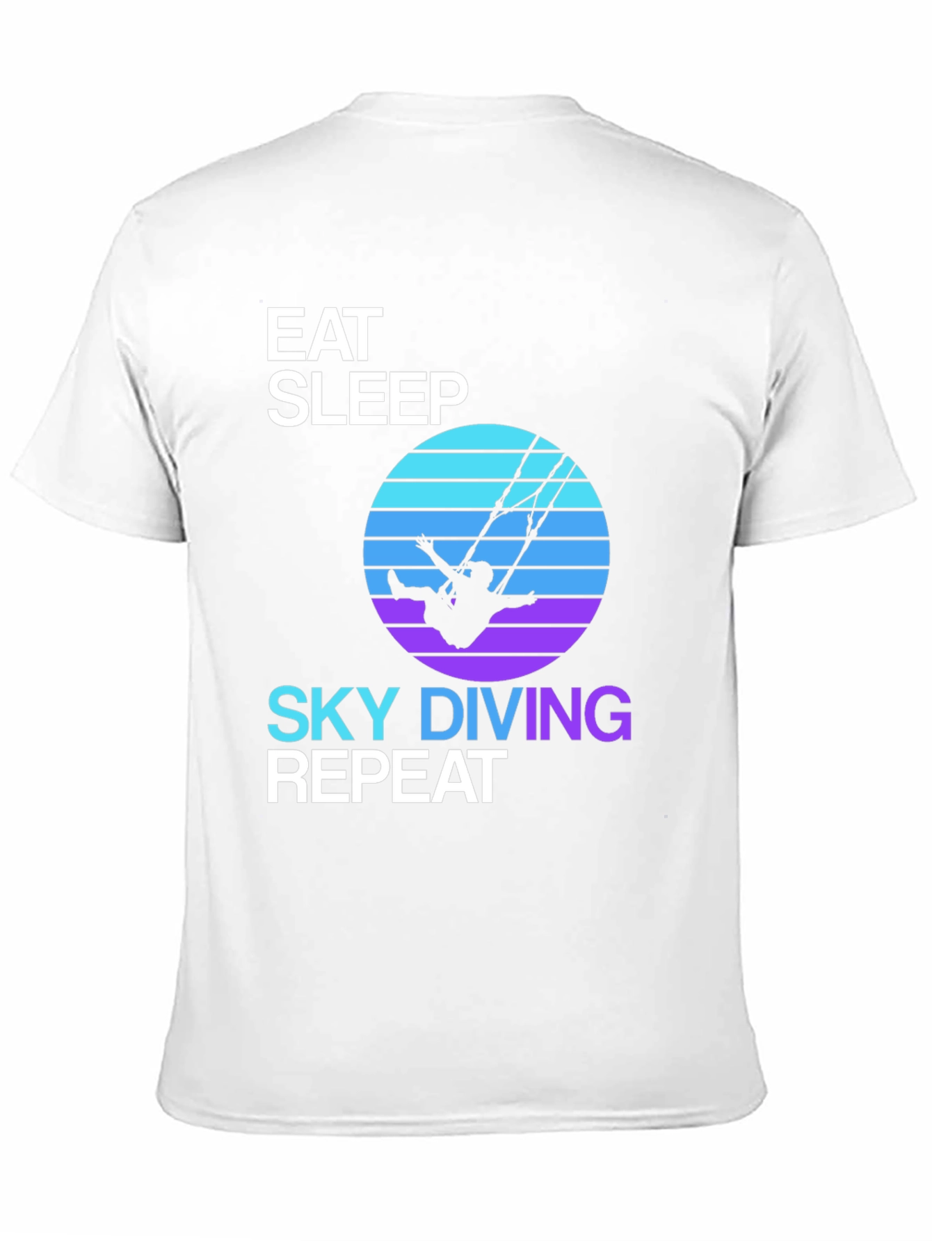 Black Eat Sleep Skydiving Repeat T-Shirt view 11