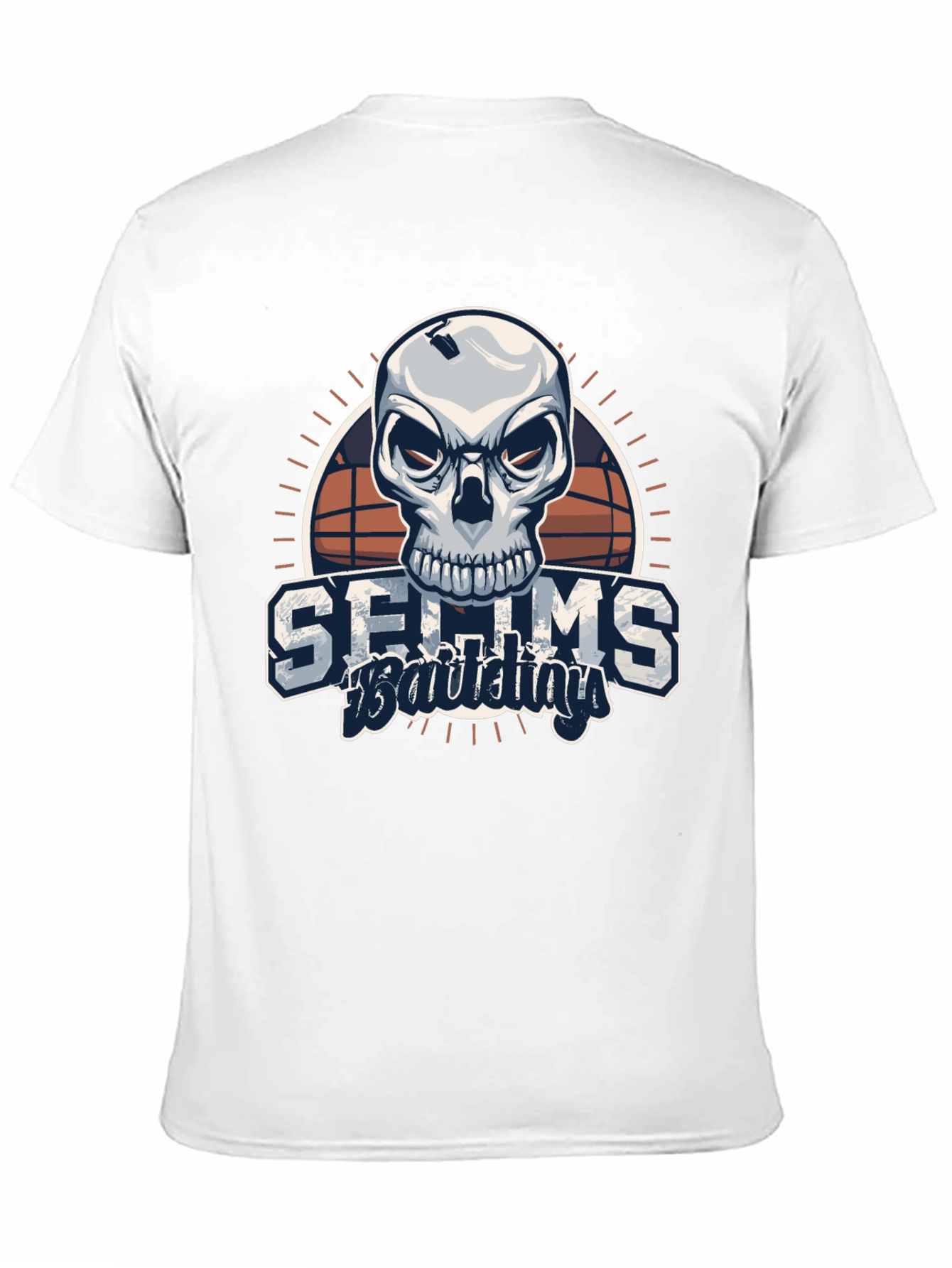 Black Skull Basketball Graphic Black T-Shirt view 11