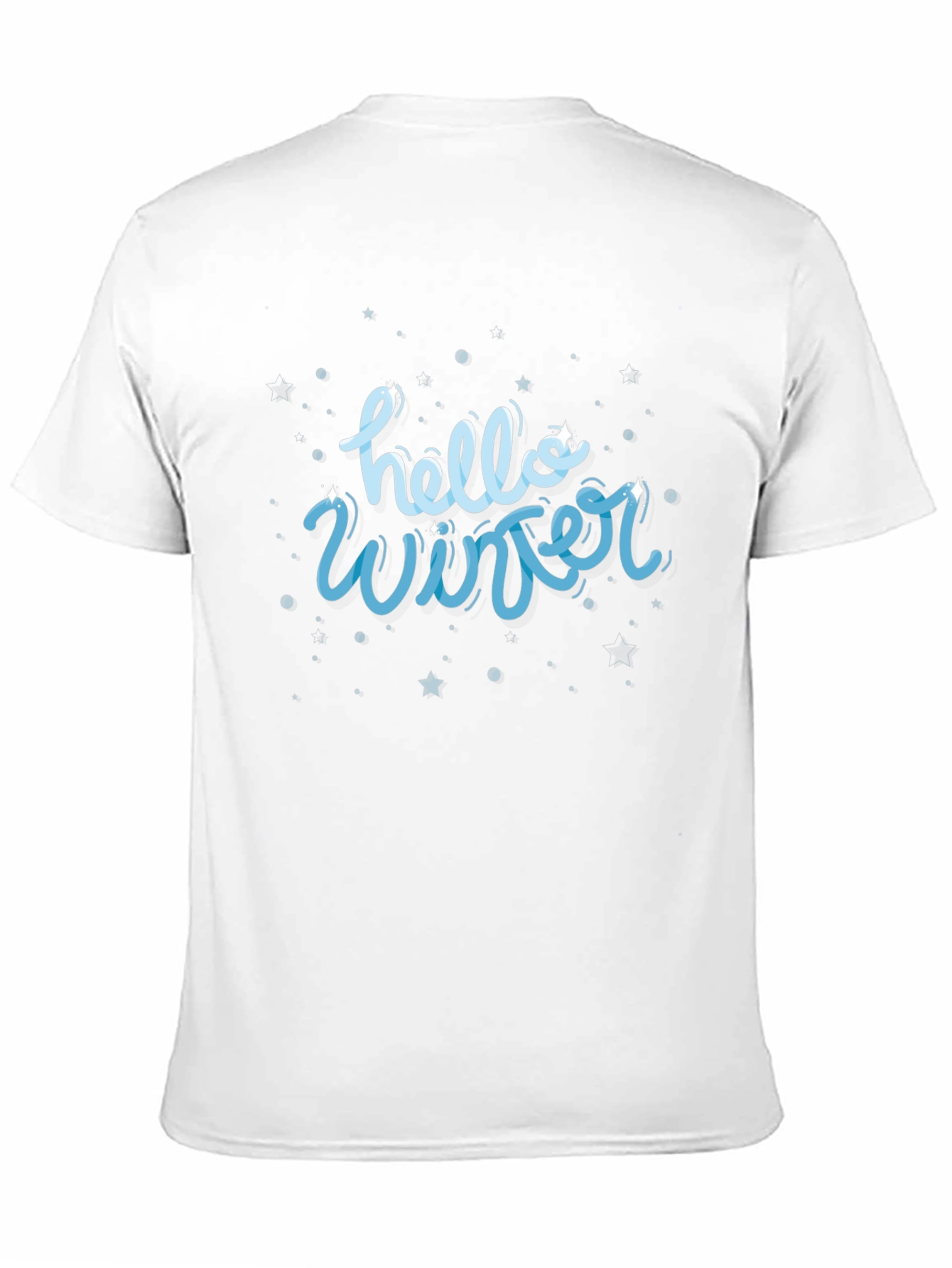 Black Hello Winter Graphic Tee - Stylish Unisex Shirt view 11