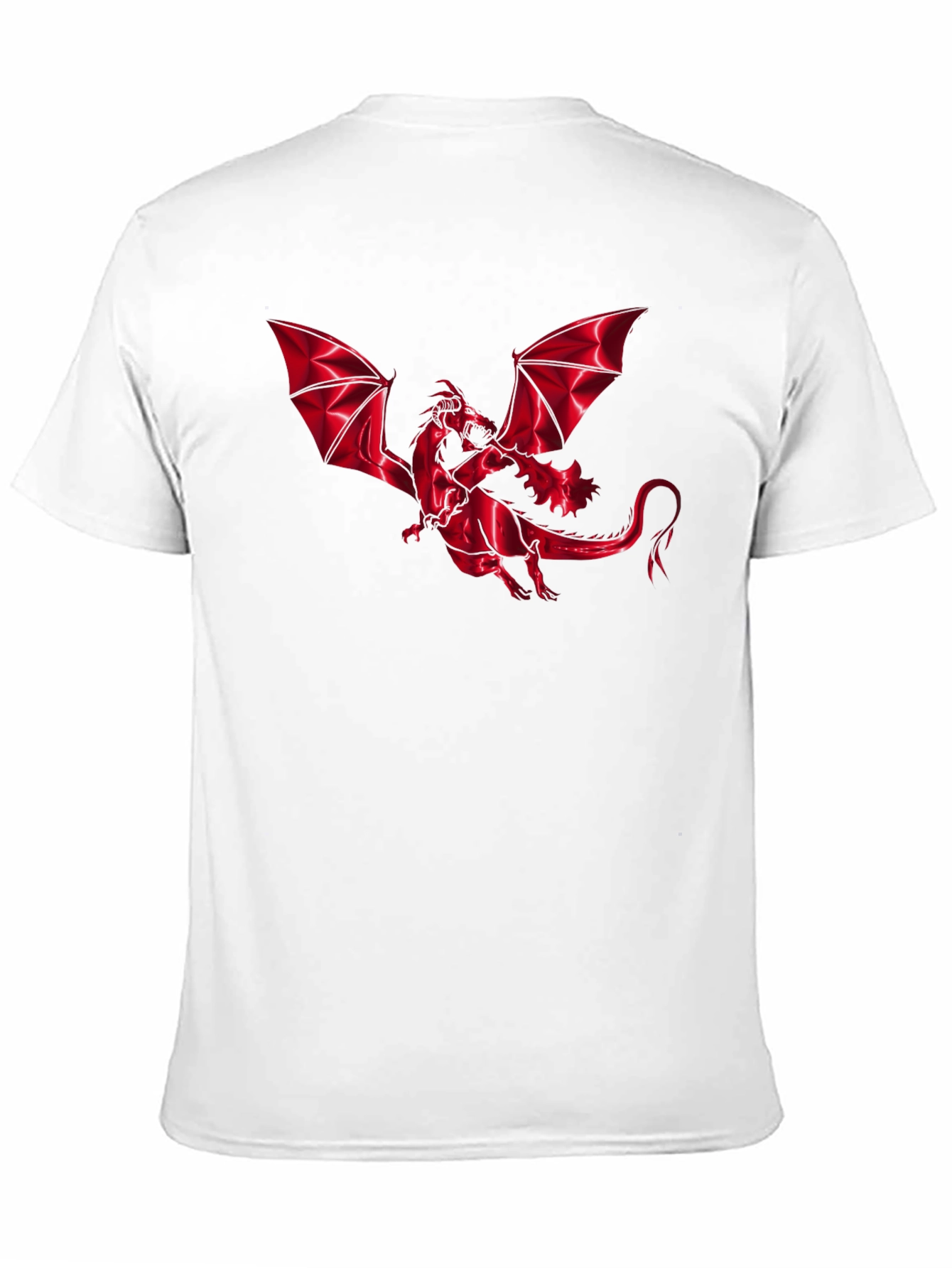 Black Red Dragon Graphic Tee - Men's Black T-Shirt view 11