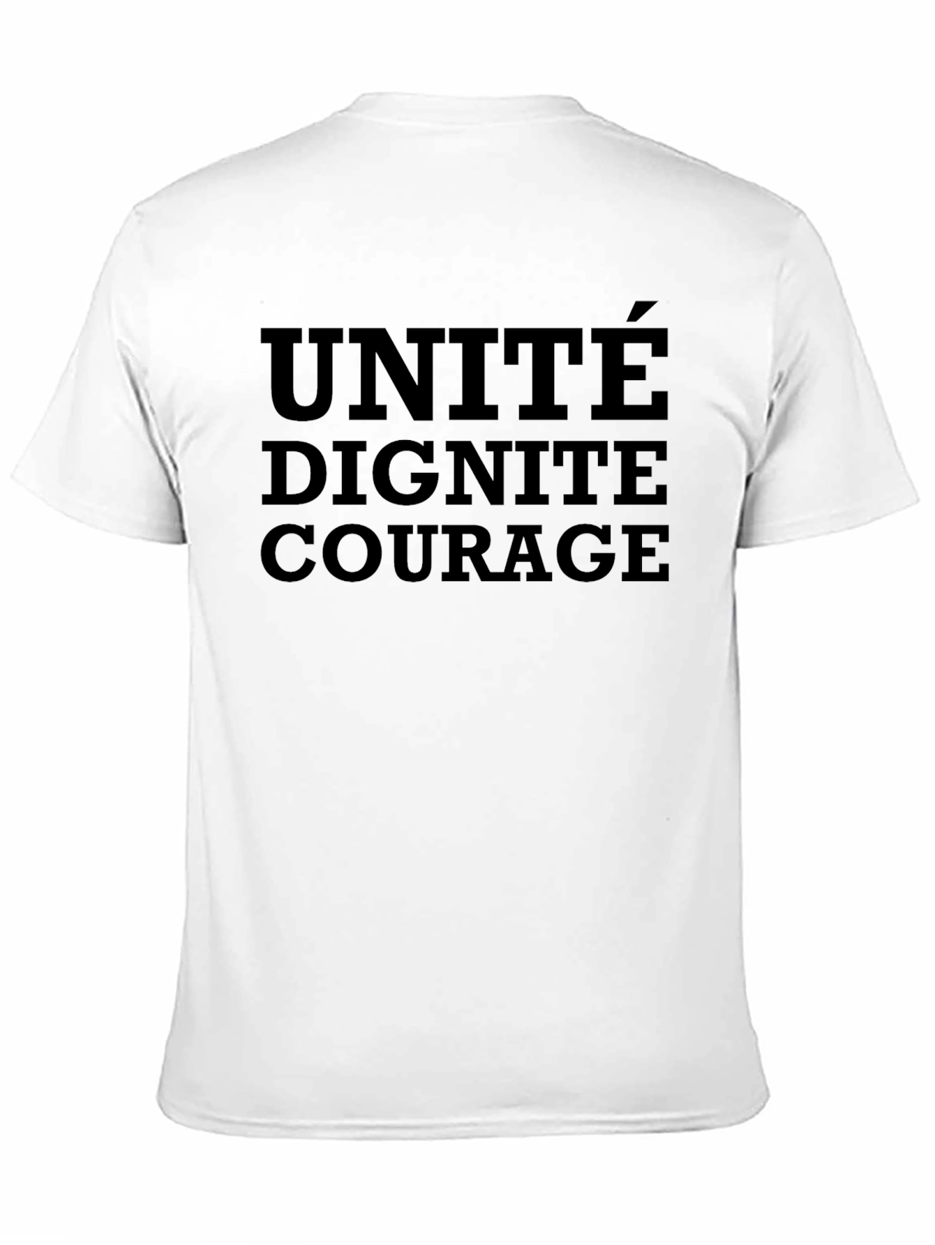 Black Unité Dignité Courage Graphic Tee view 11