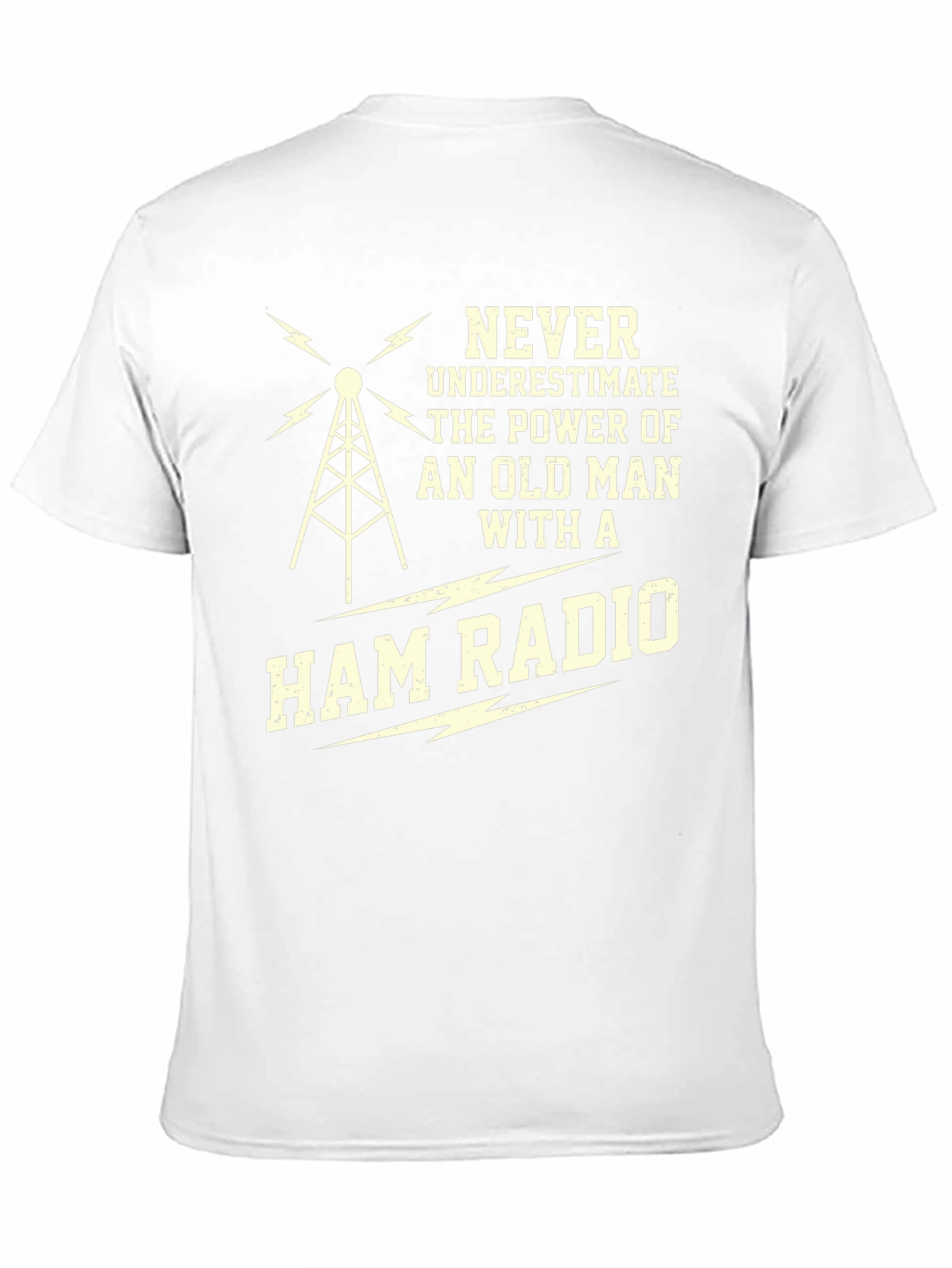 Black Old Man Ham Radio Black T-Shirt view 11