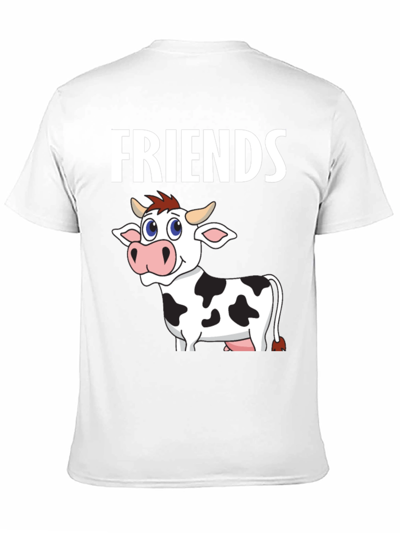 Black Cow Friends Graphic Tee -  Black Crew Neck T-Shirt view 11