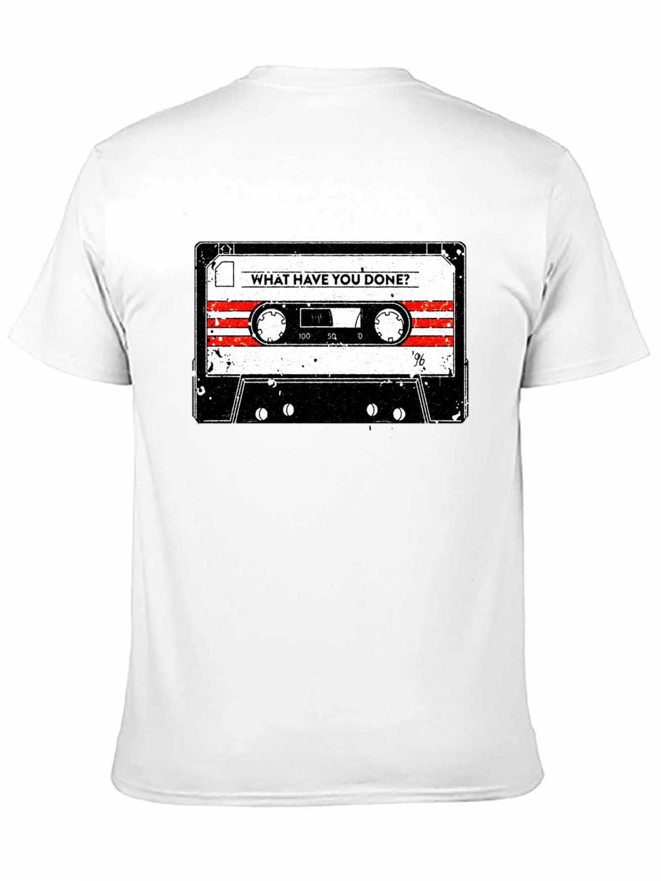 Black Vintage Cassette Tape Graphic Tee - "What Have You Done?" view 11