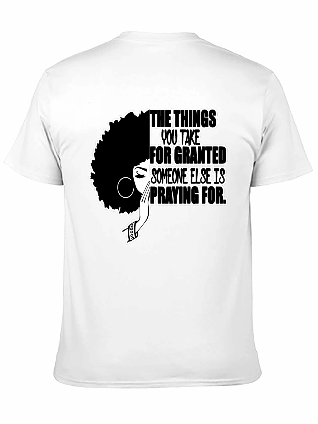 Black Inspirational Afro Woman Graphic T-Shirt view 11
