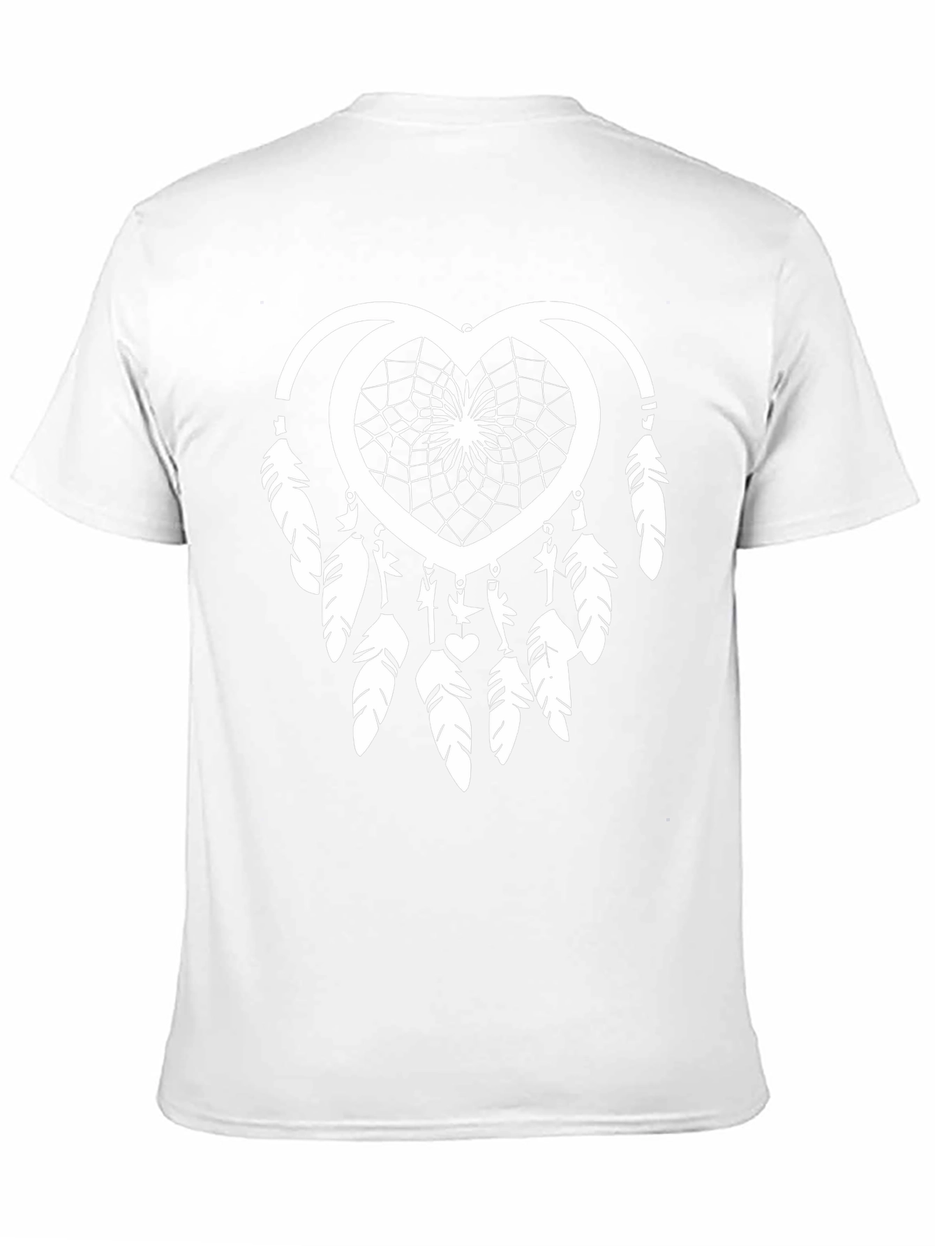 Black Dreamcatcher Heart Graphic Tee - Stylish Black T-Shirt view 11