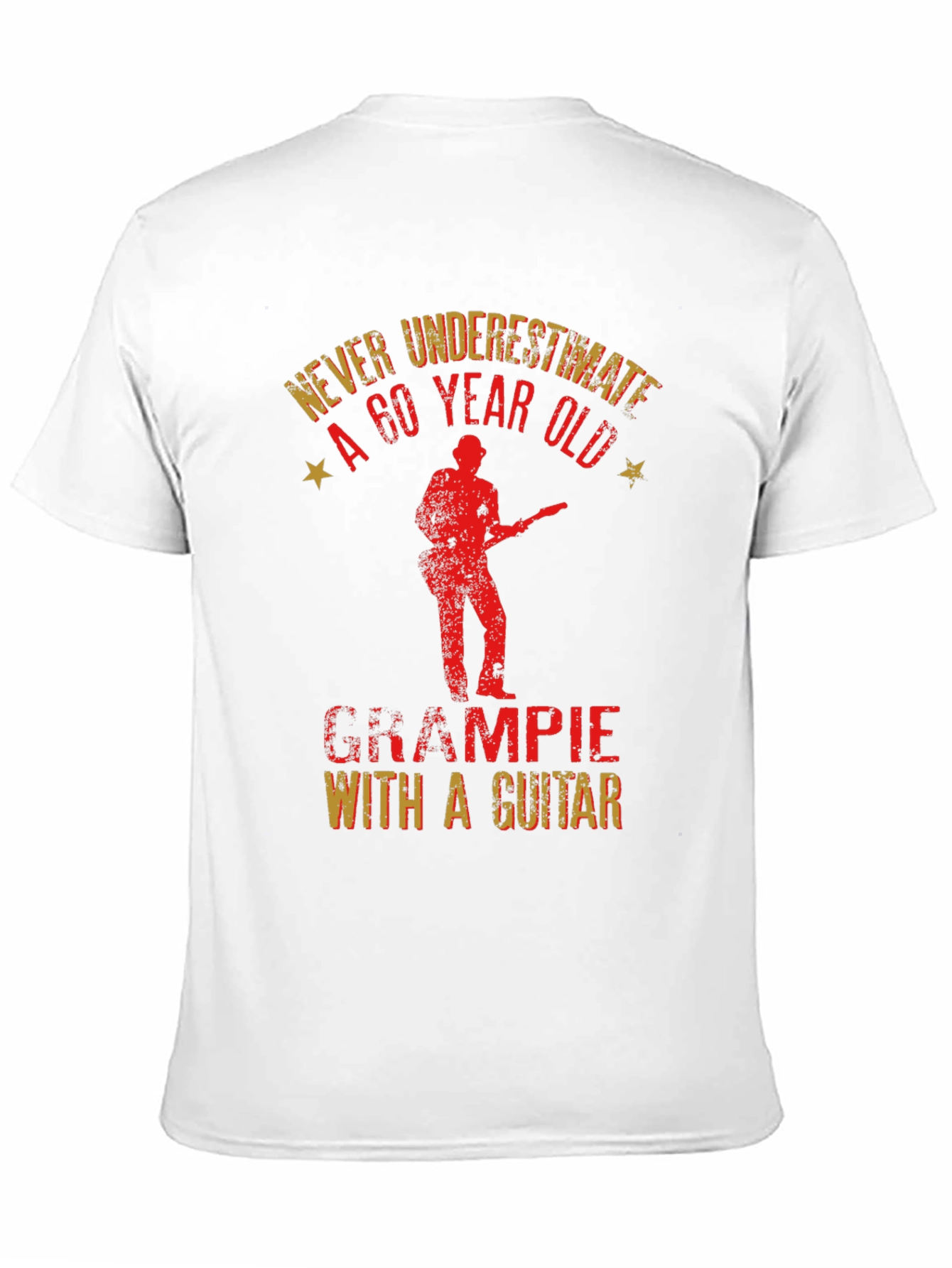 Black Grampie With a Guitar T-Shirt view 11
