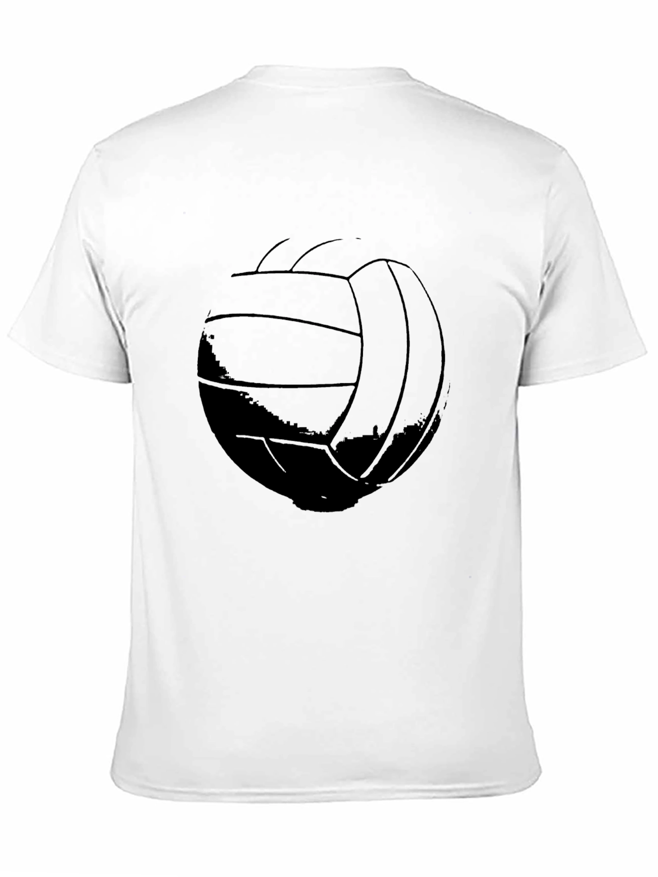 Black Volleyball Graphic Tee - Black Cotton T-Shirt view 11
