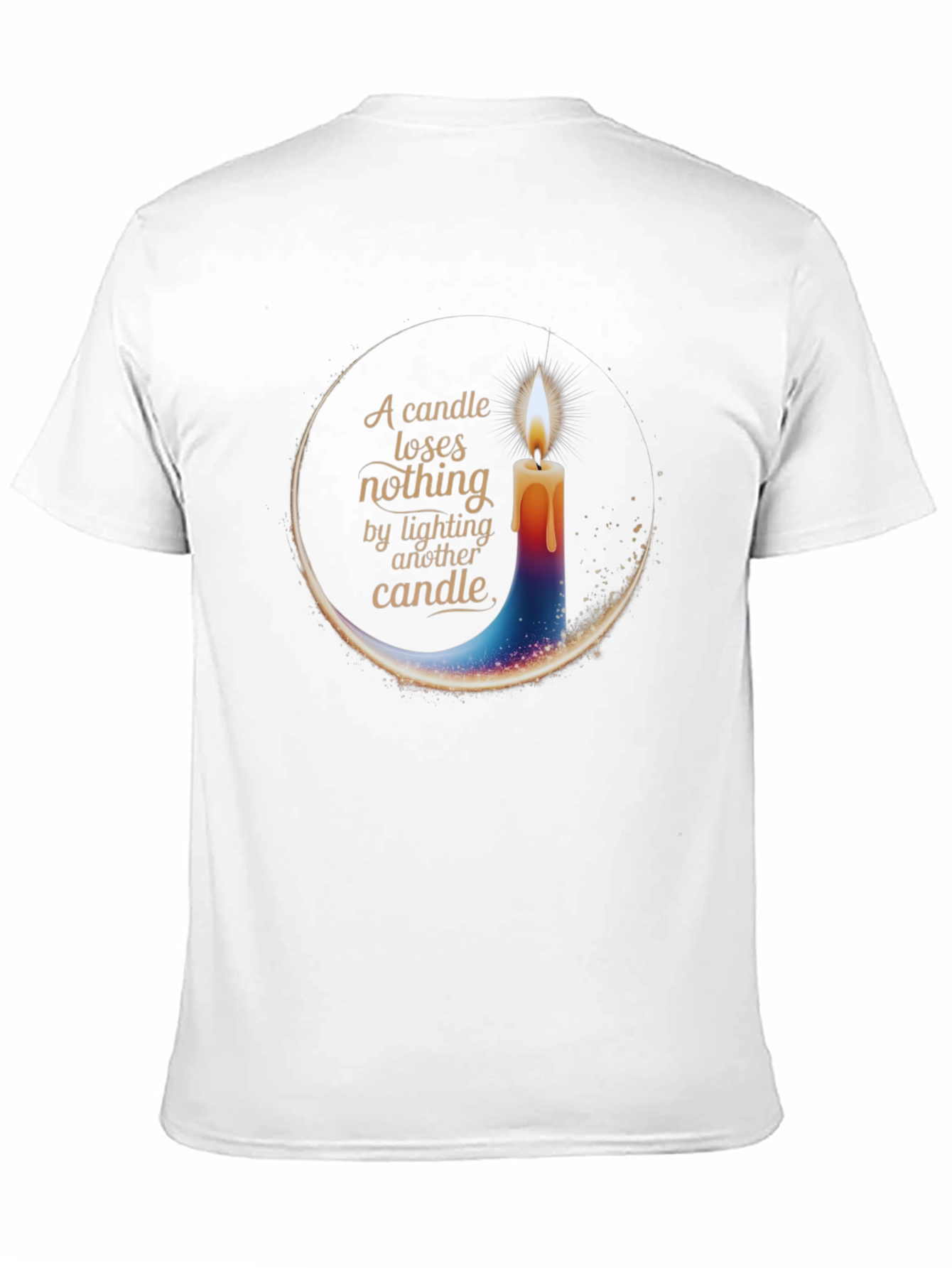 Black Candle Light T-Shirt - Inspirational Design view 11