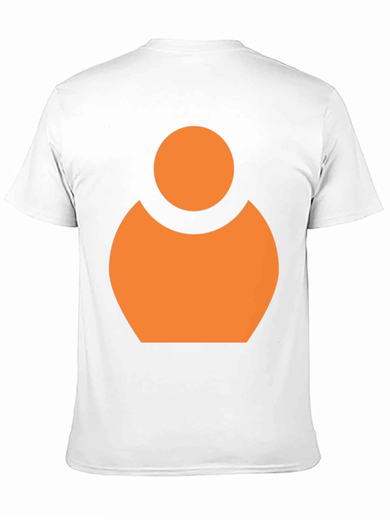 Black Abstract Orange Person Icon Black T-Shirt view 11
