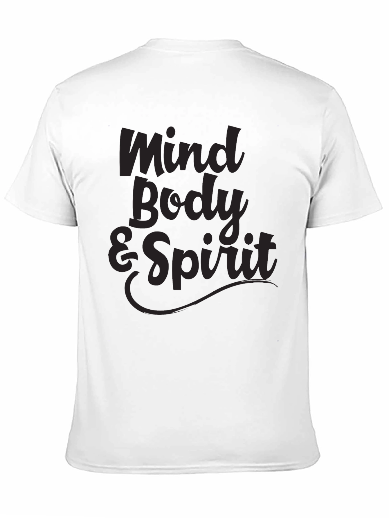 Black Mind Body & Spirit Graphic Tee - Soft Black T-Shirt view 11