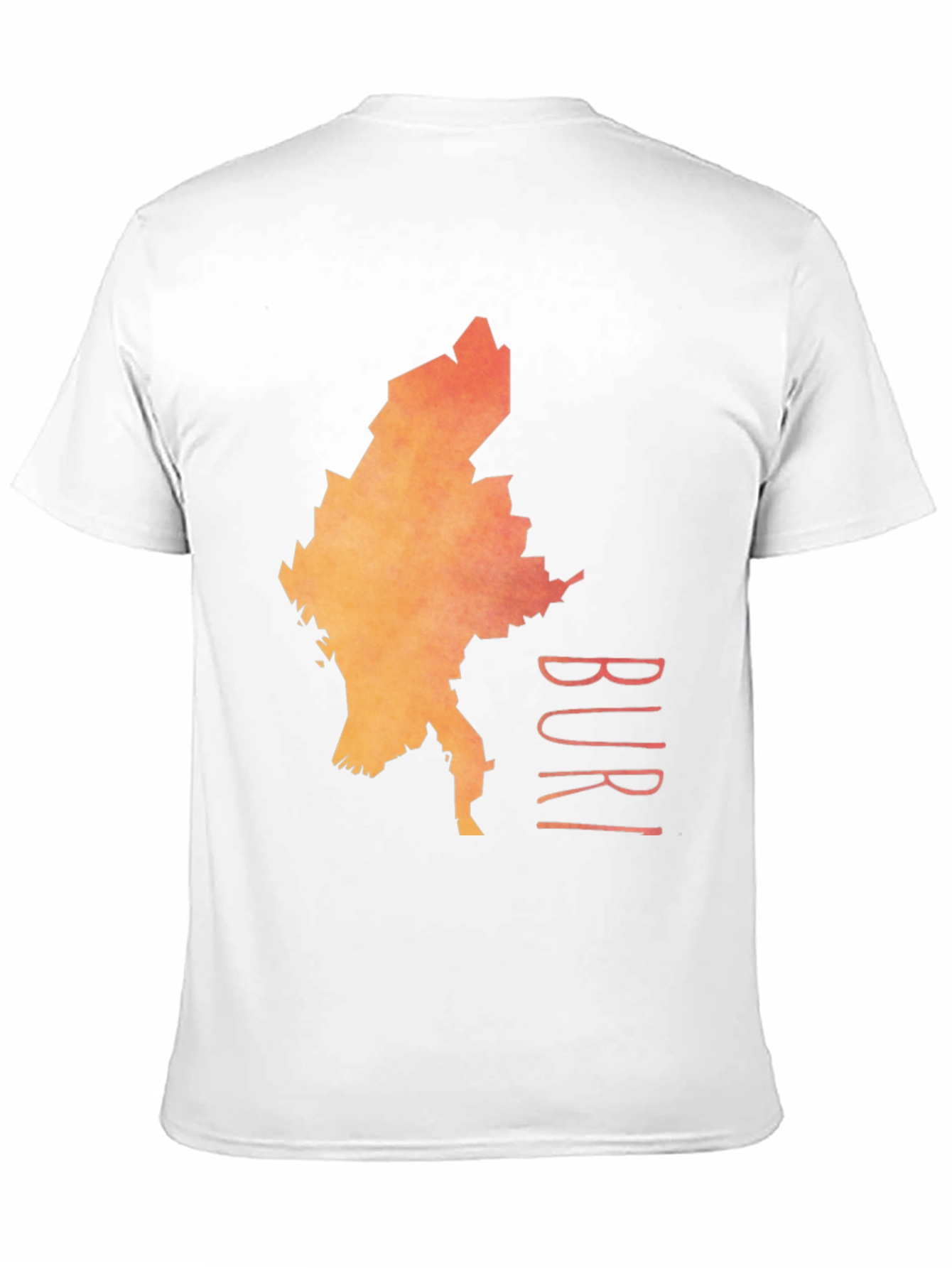 Black Men's Black T-Shirt with Colorful Buri Print view 11