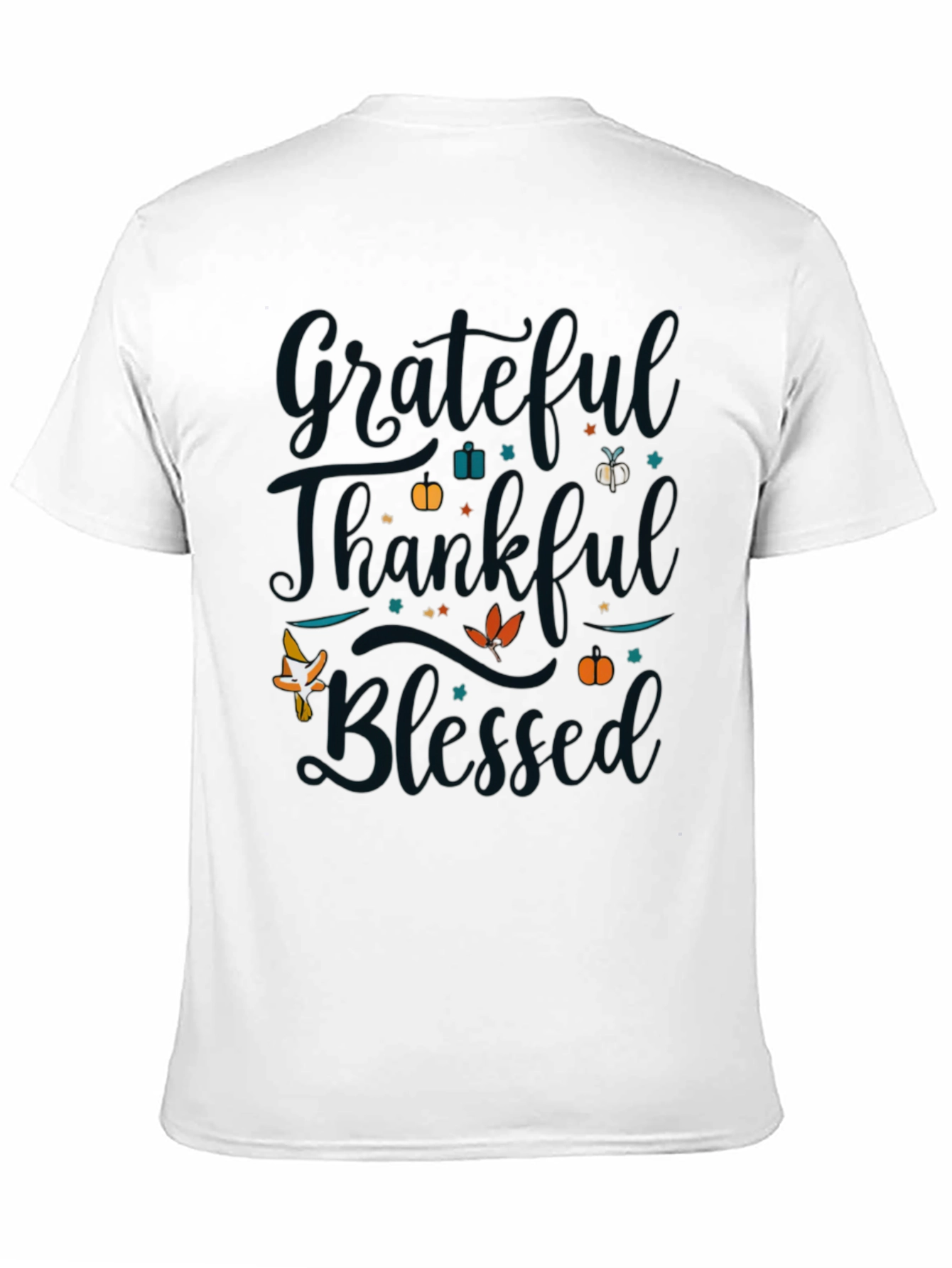 Black Grateful Thankful Blessed Black T-Shirt view 11