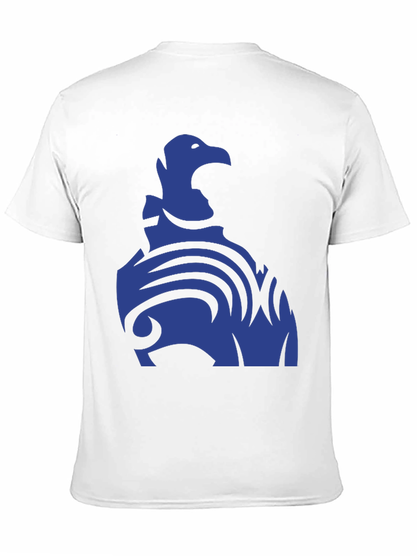 Black Blue Eagle Tribal Design Black T-Shirt view 11