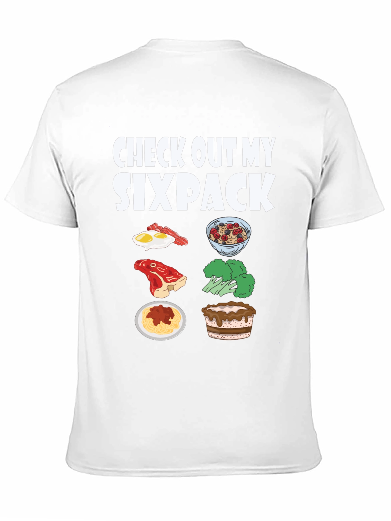 Black Check Out My Sixpack Food T-Shirt view 11