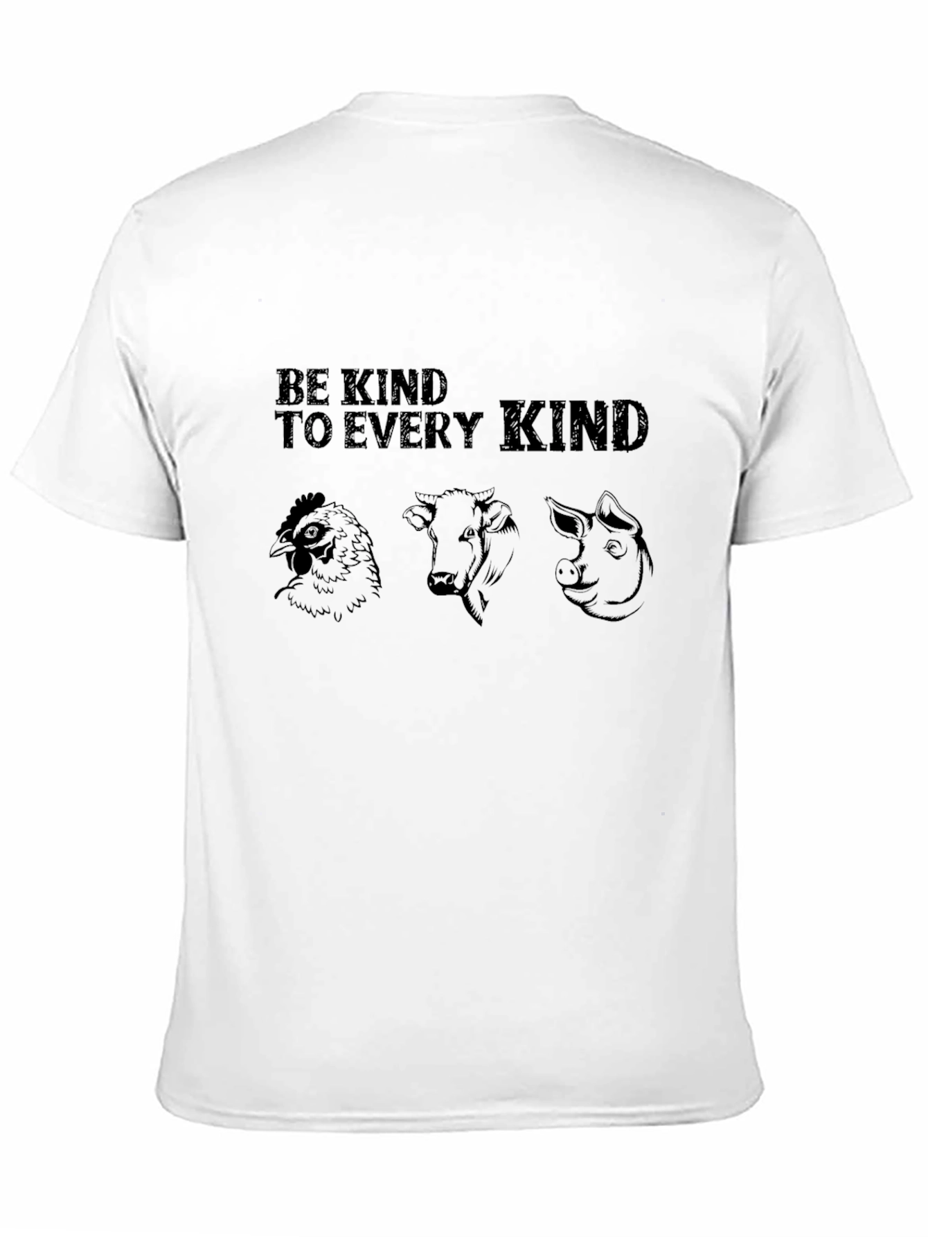 Black Be Kind Vegan T-Shirt: Animal Lover Tee view 11