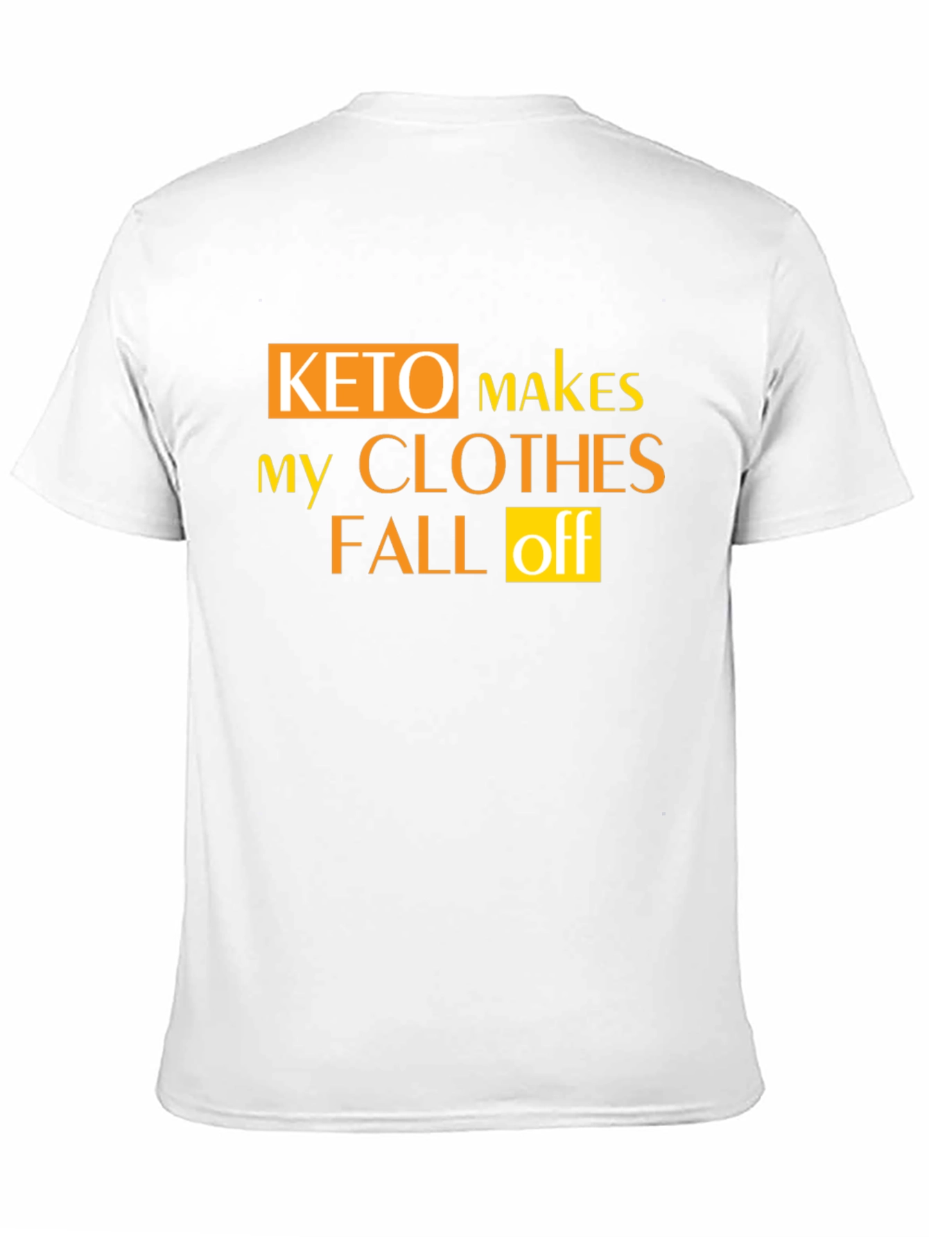Black Keto Makes My Clothes Fall Off Black Graphic T-Shirt view 11