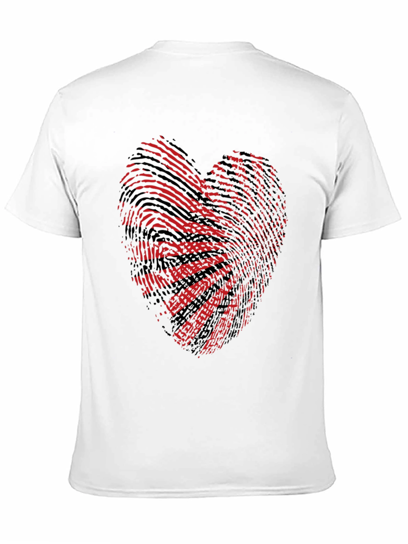 Black Heart Fingerprint Graphic Tee - Unique Design view 11