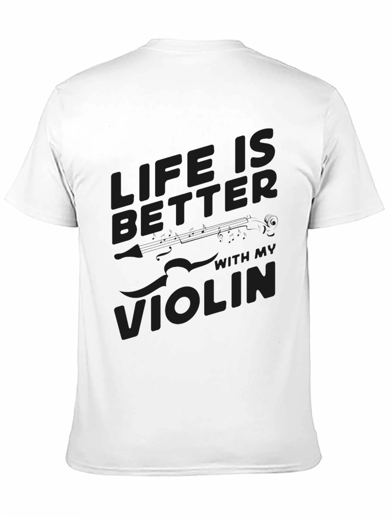 Black Life is Better with My Violin - Black T-Shirt view 11