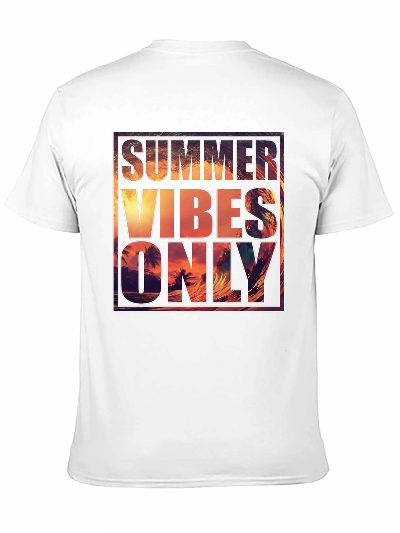 Black Summer Vibes Graphic Tee - Men's Black T-Shirt view 11