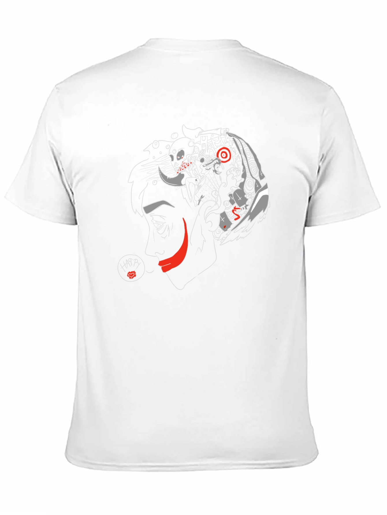 Black Unique Graphic T-Shirt - "Shame" Artistic Design view 11