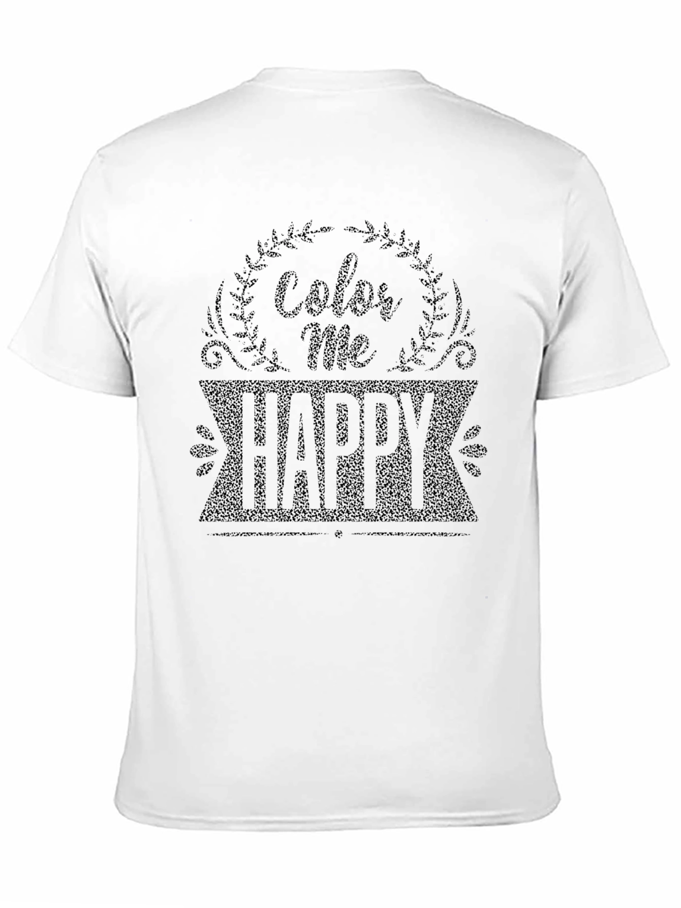 Color Me Happy Black Graphic Tee - 11