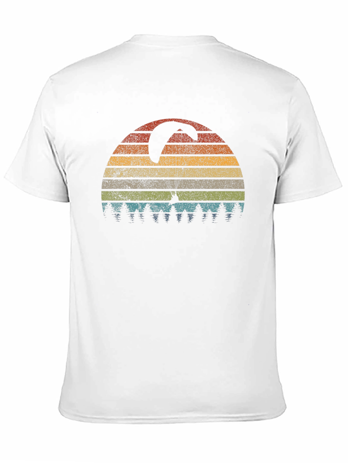 Black Vintage Paragliding Sunset T-Shirt view 11