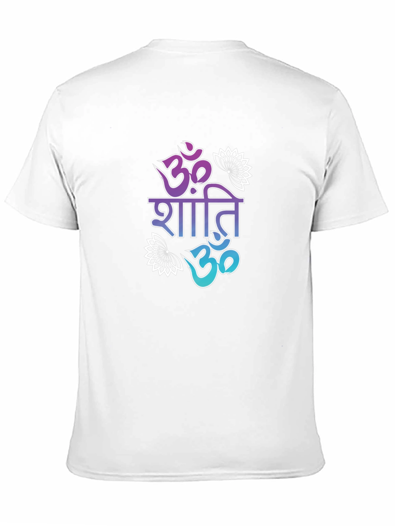 Black Om Shanti T-Shirt - Peaceful Graphic Tee view 11