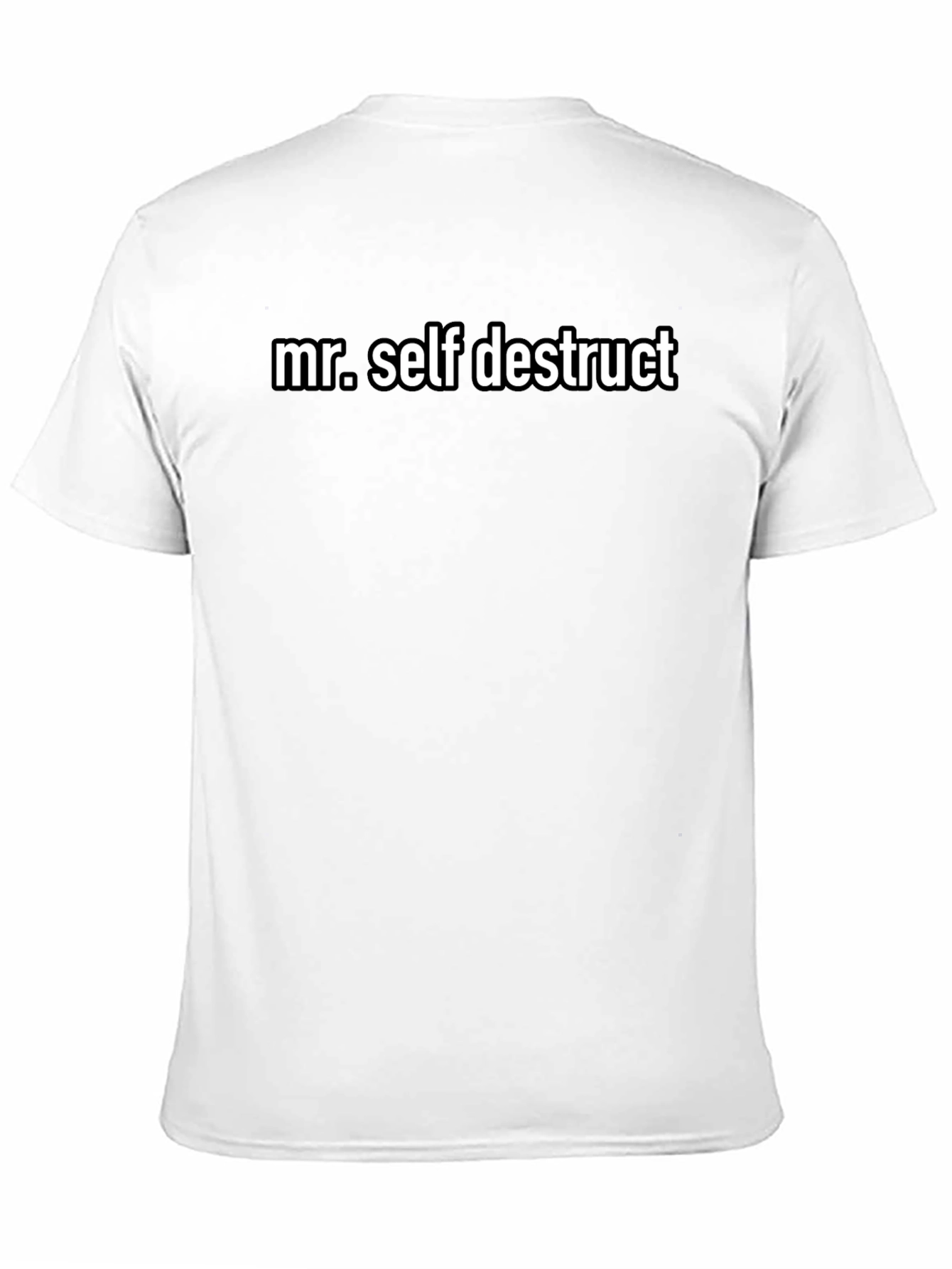 Black Mr. Self Destruct Graphic Black Tee Shirt view 11