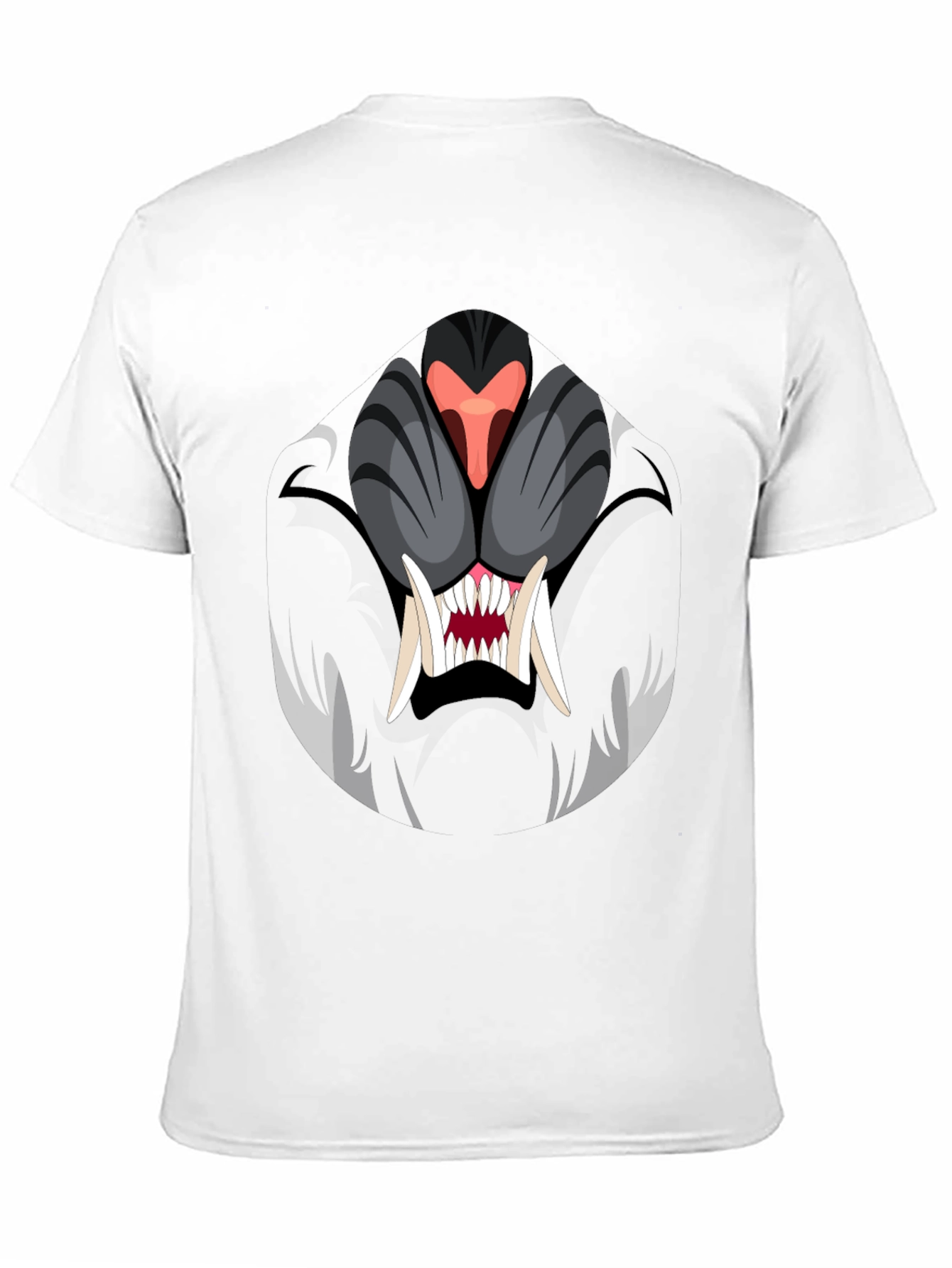 Black Men's Black Graphic Tee - Fierce Animal Design view 11