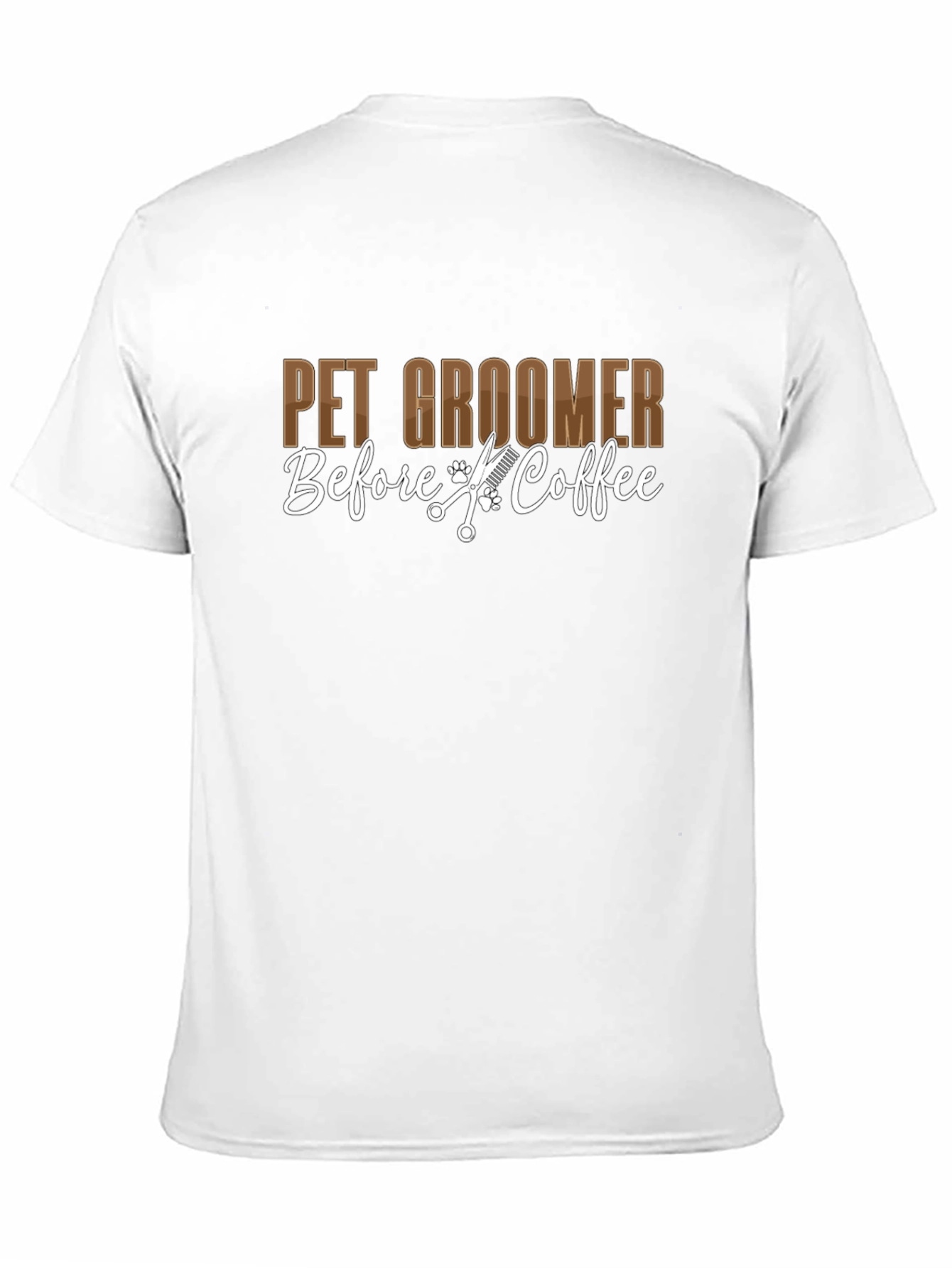 Black Pet Groomer T-Shirt - Before Coffee! view 11