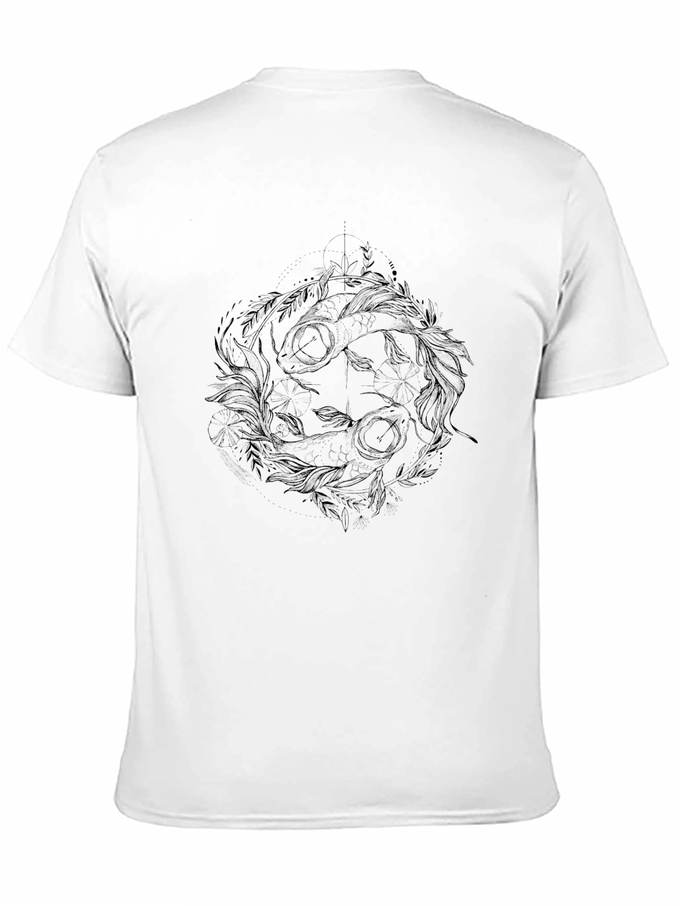 Black Men's Graphic Print Black T-Shirt view 11