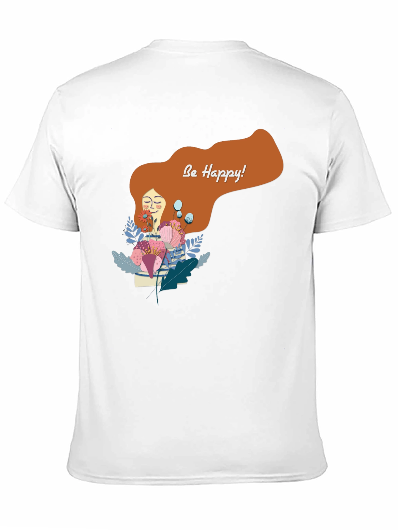 Black Be Happy Graphic Tee - Black Unisex T-Shirt view 11