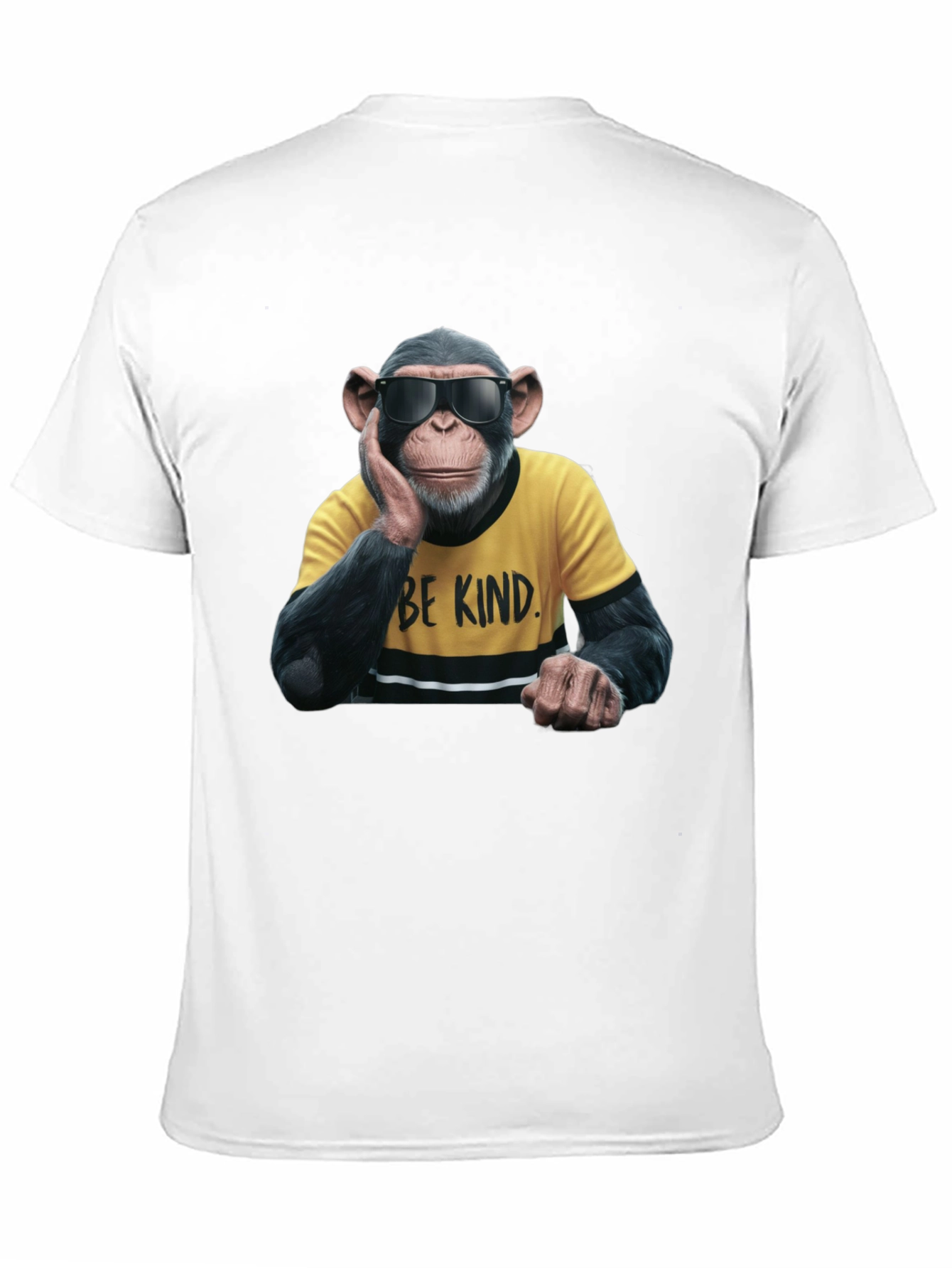 Black Cool Monkey Graphic Tee - Be Kind view 11