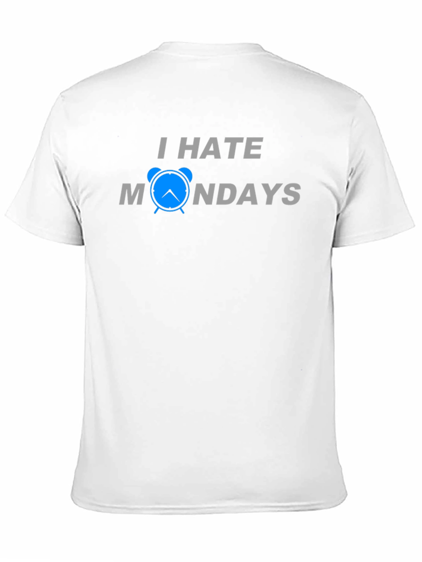 Black I Hate Mondays T-Shirt - Funny Alarm Clock Design view 11