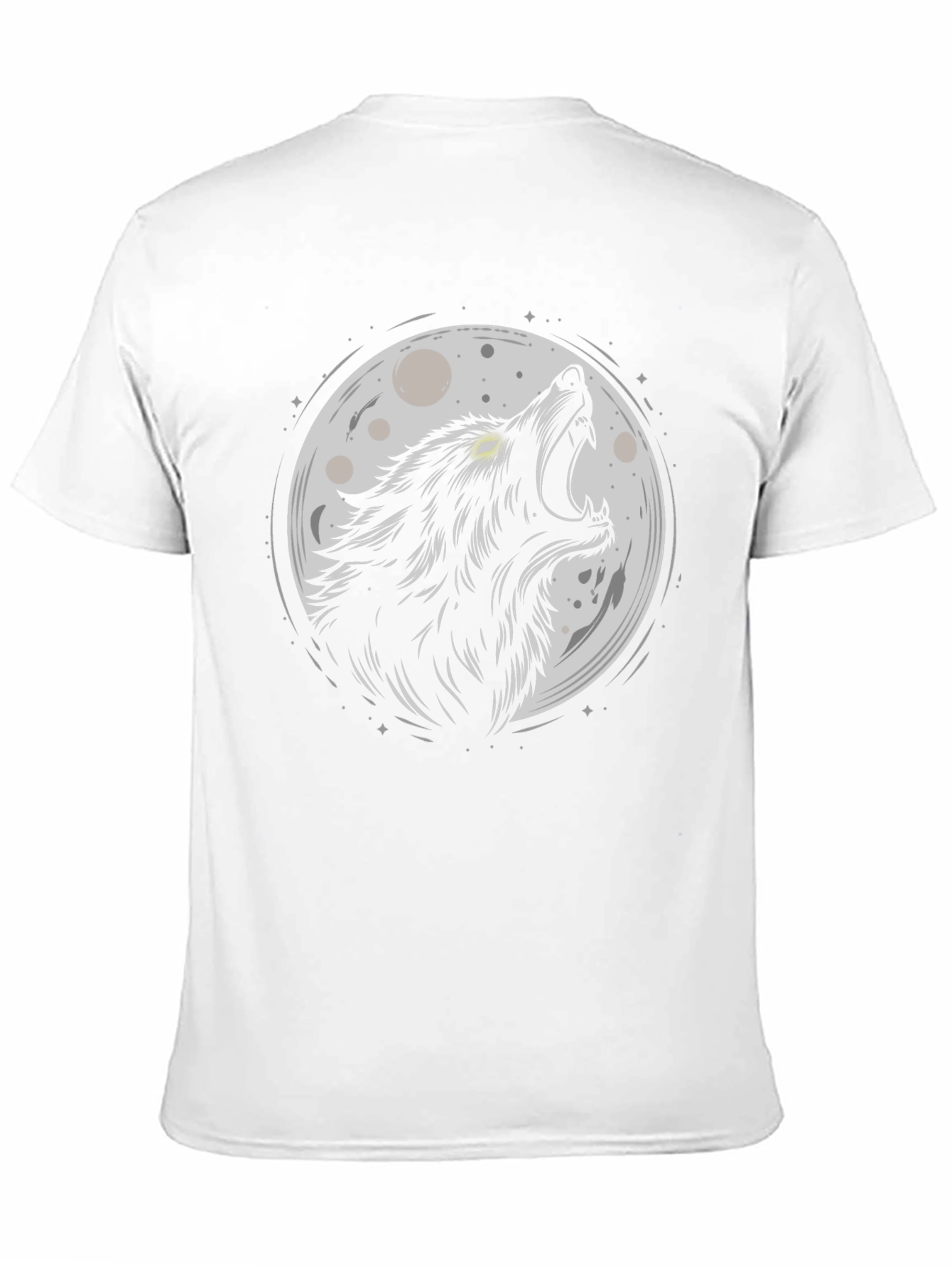 Black Wolf Moon Graphic Tee - Black Cotton Blend view 11