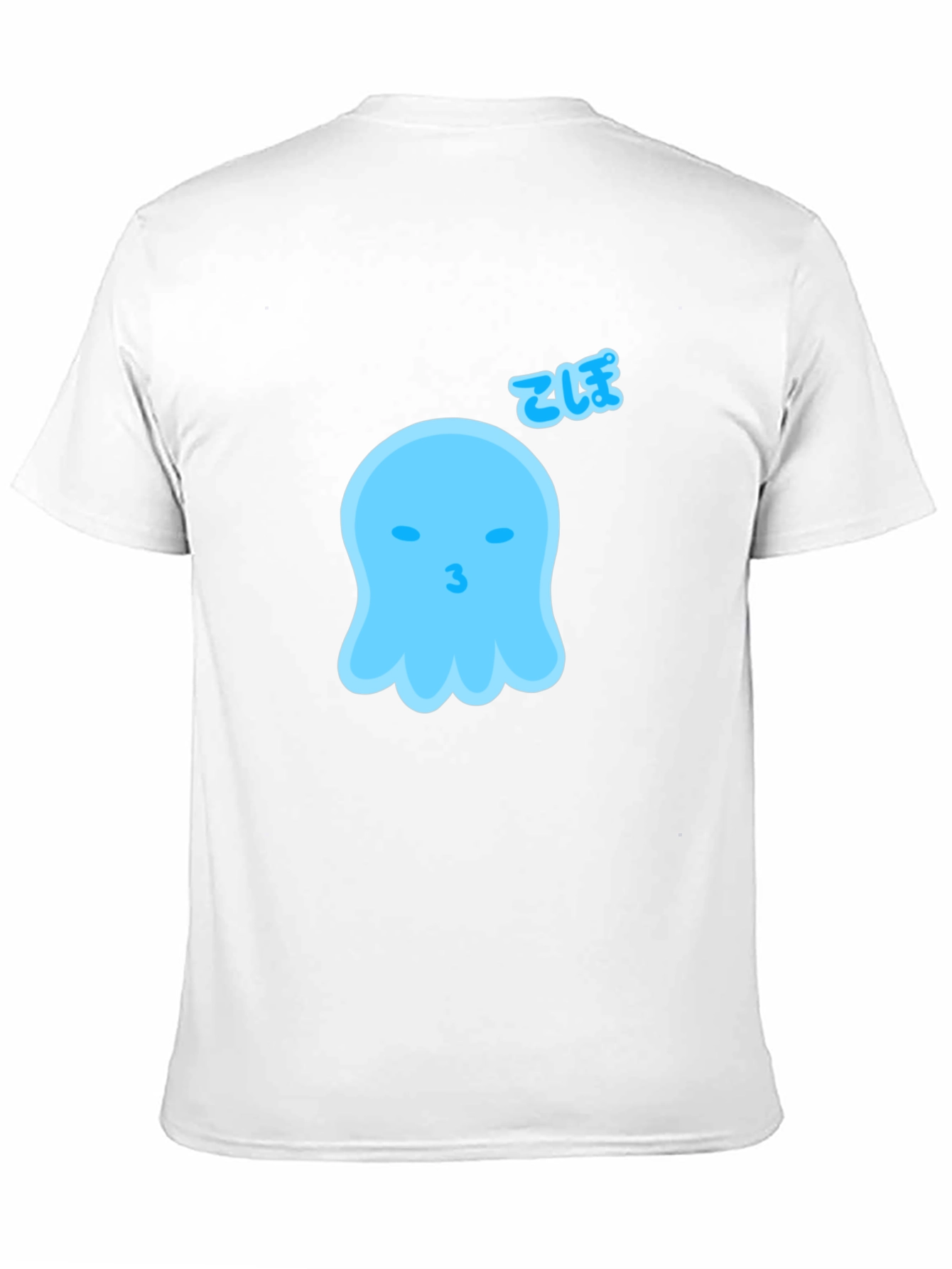 Black Cute Blue Ghost Graphic Tee - Soft Cotton Blend view 11