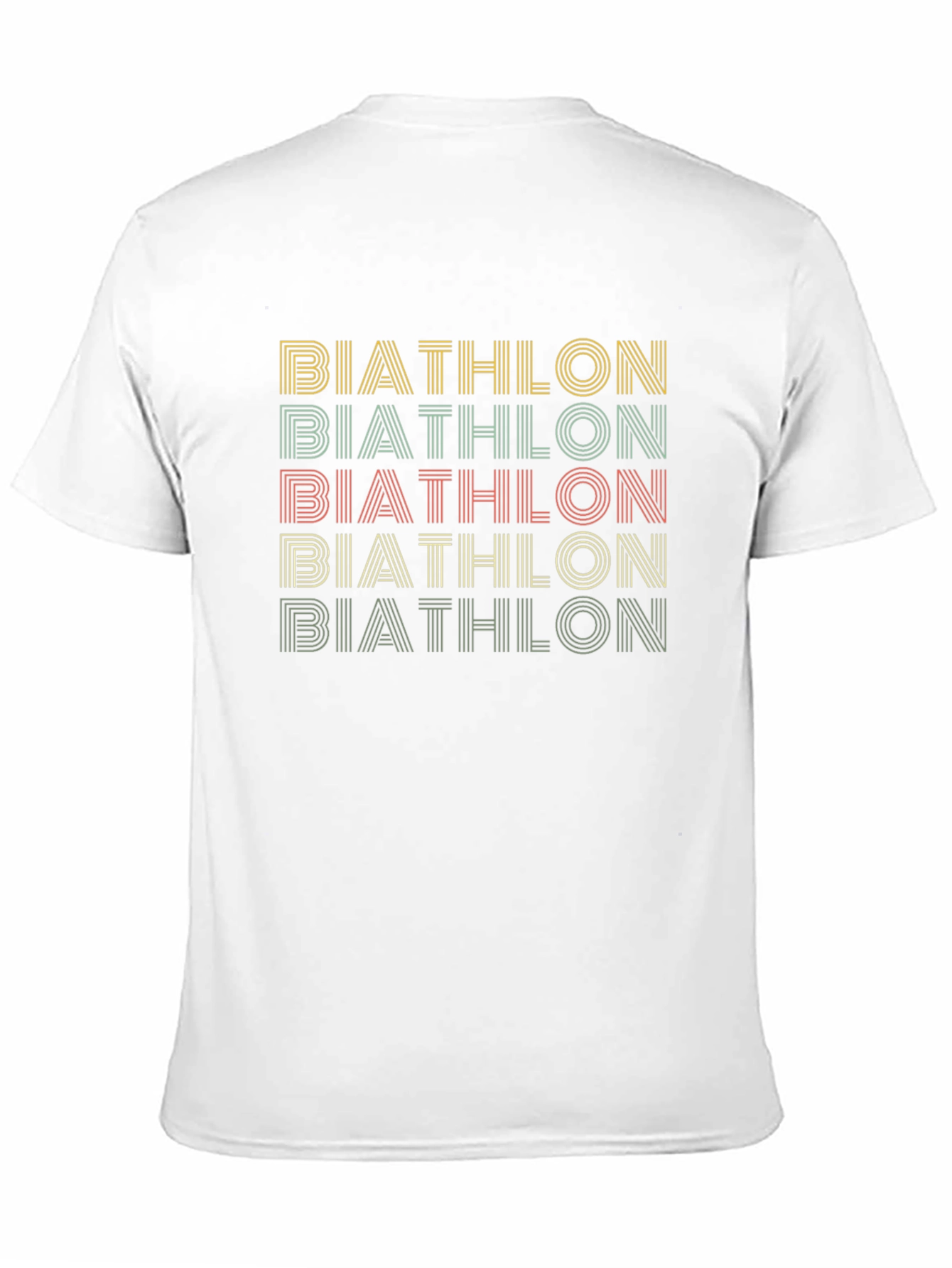 Black Retro Biathlon Graphic Tee - Cool Sports Shirt view 11