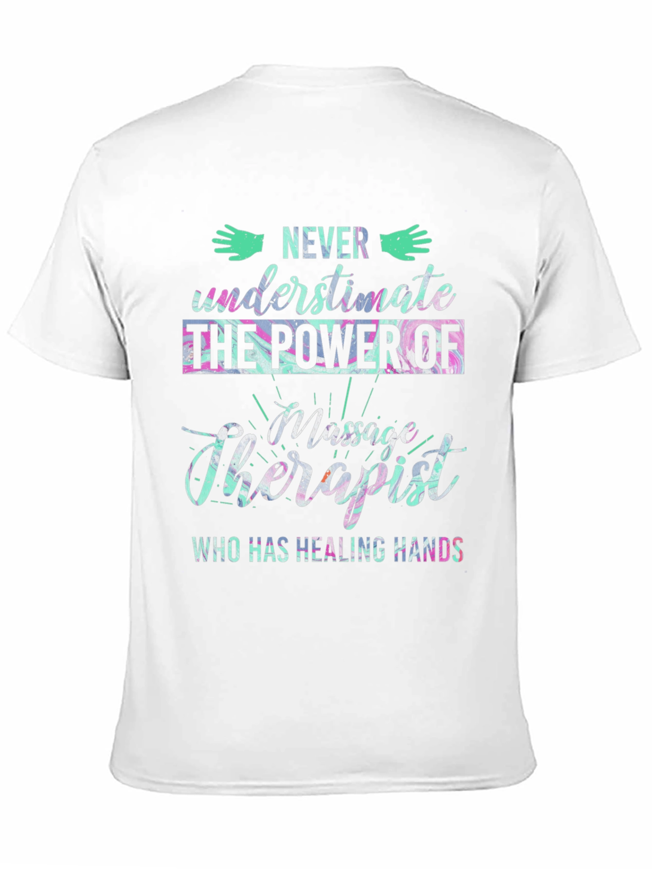 Massage Therapist Healing Hands Graphic T-Shirt - 11