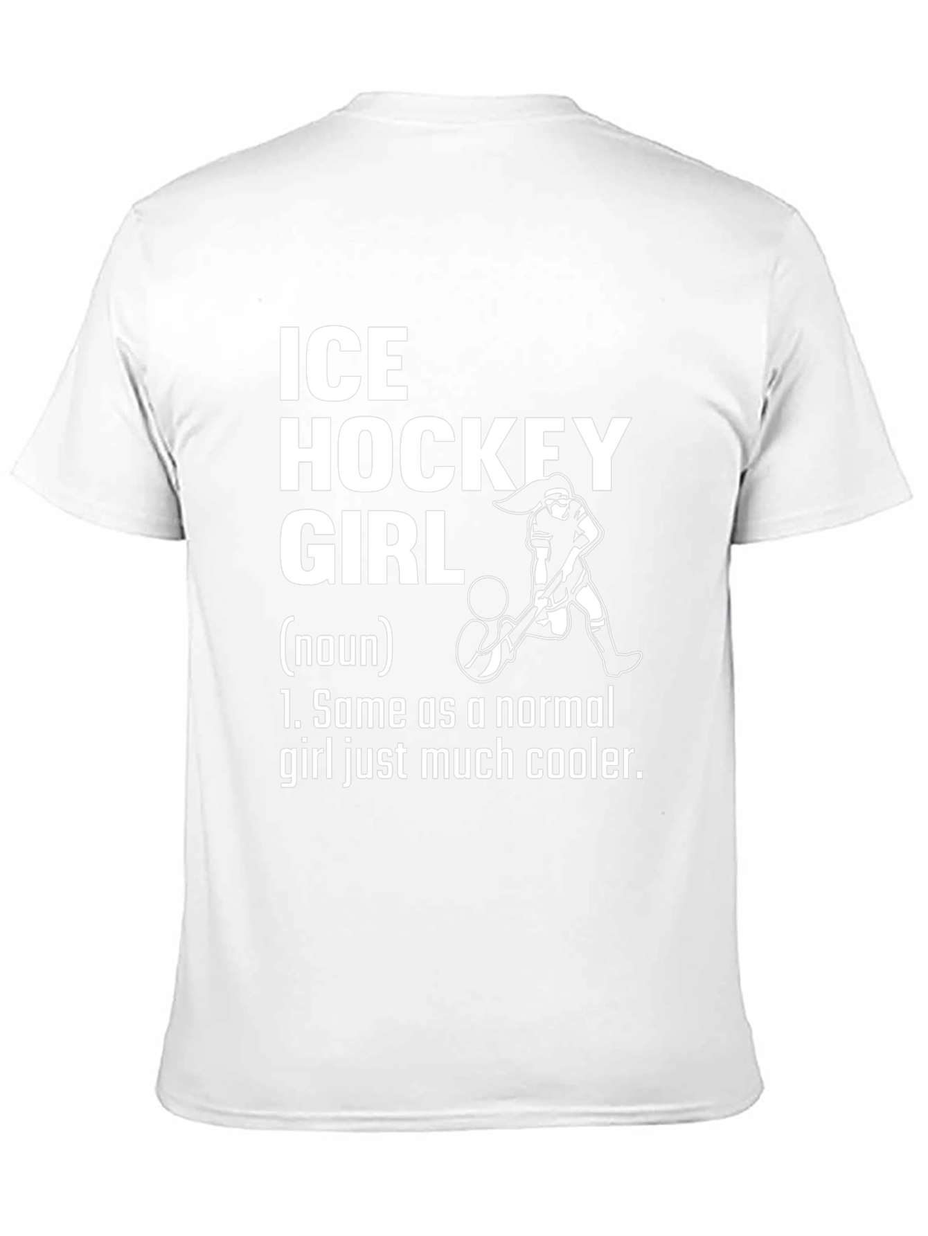 Black Ice Hockey Girl T-Shirt - Cool Hockey Player Tee view 11