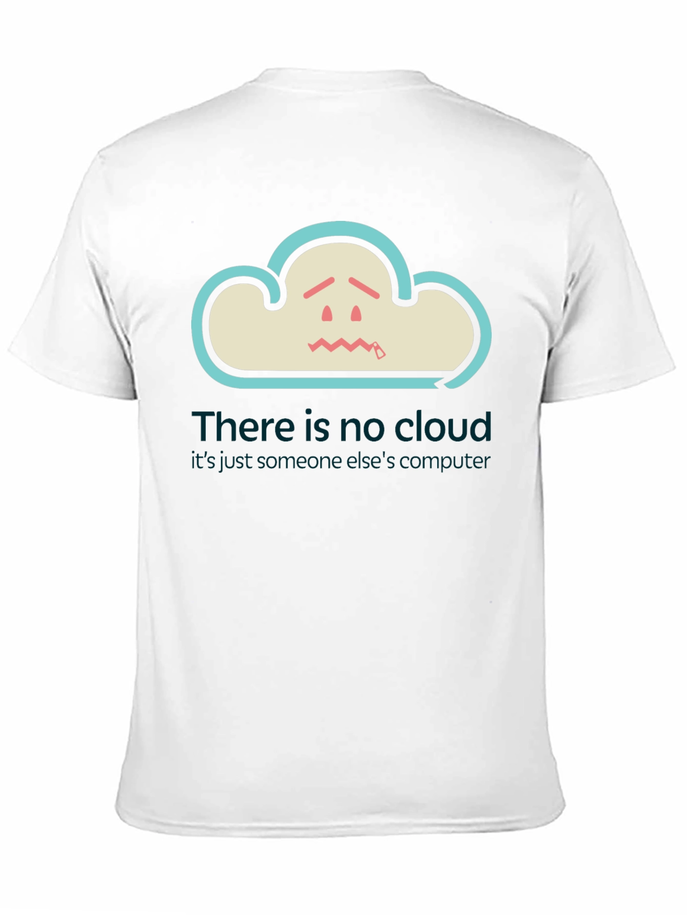 Black Funny Cloud T-Shirt: There is No Cloud view 11