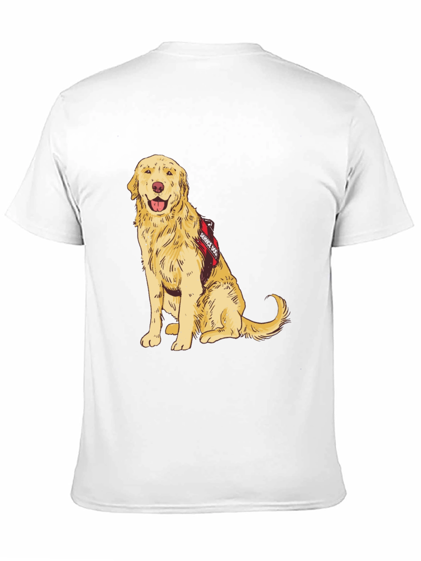 Service Dog Golden Retriever Graphic T-Shirt - 11