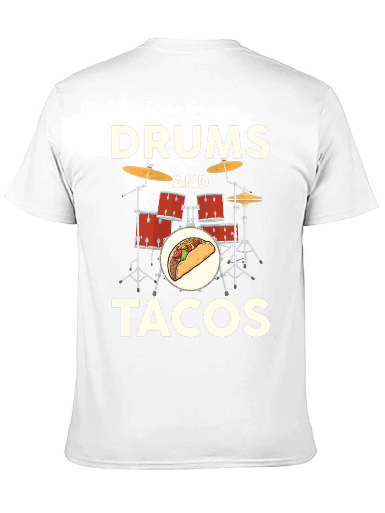 Black Drums and Tacos T-Shirt: Musician Foodie Tee view 11