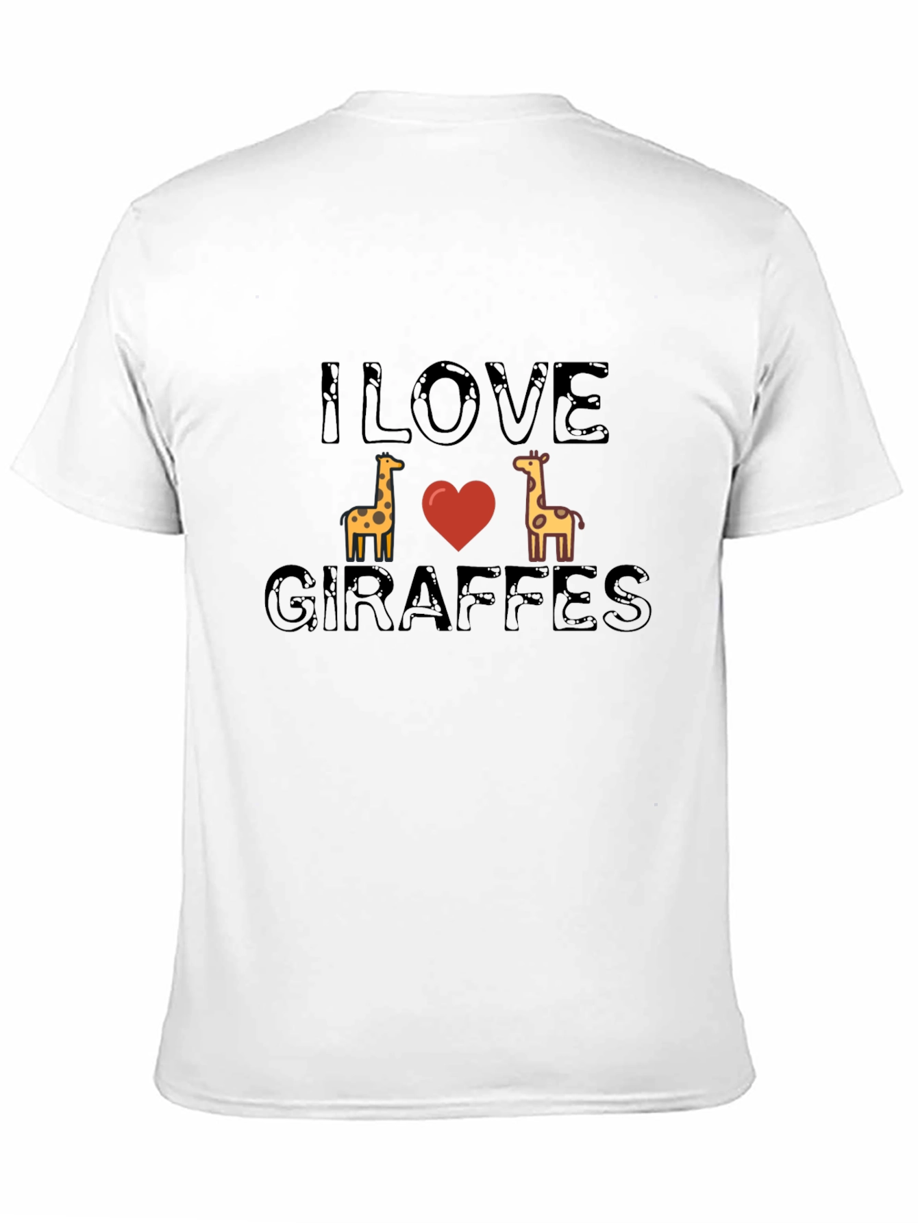 Black I Love Giraffes Graphic Tee - Black view 11