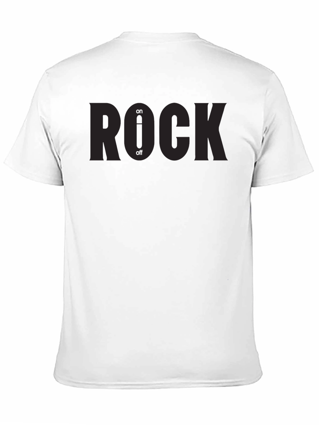 Black Rock On/Off Graphic Tee - Black Crew Neck T-Shirt view 11