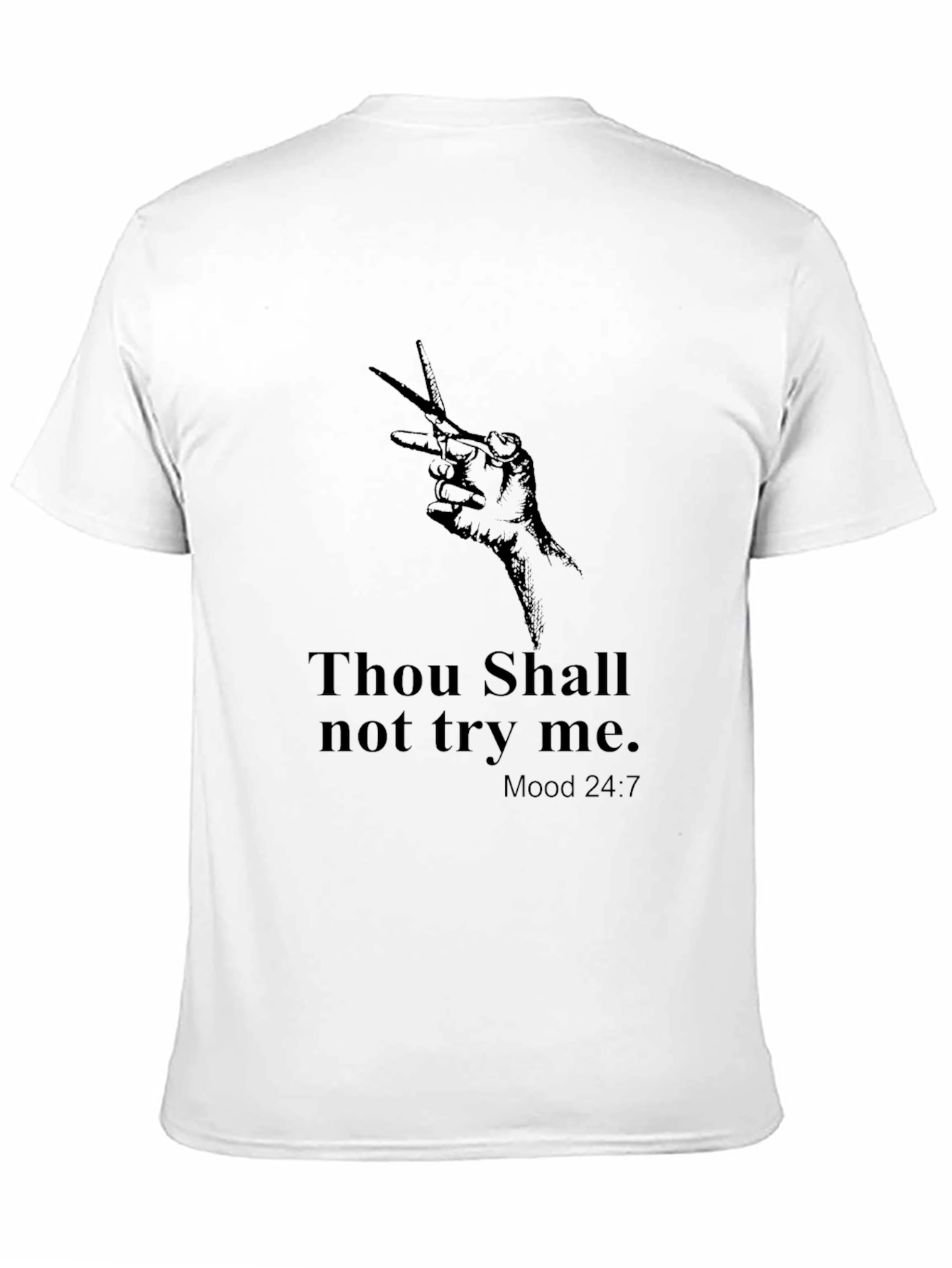 Black Thou Shalt Not Try Me Graphic Tee view 11