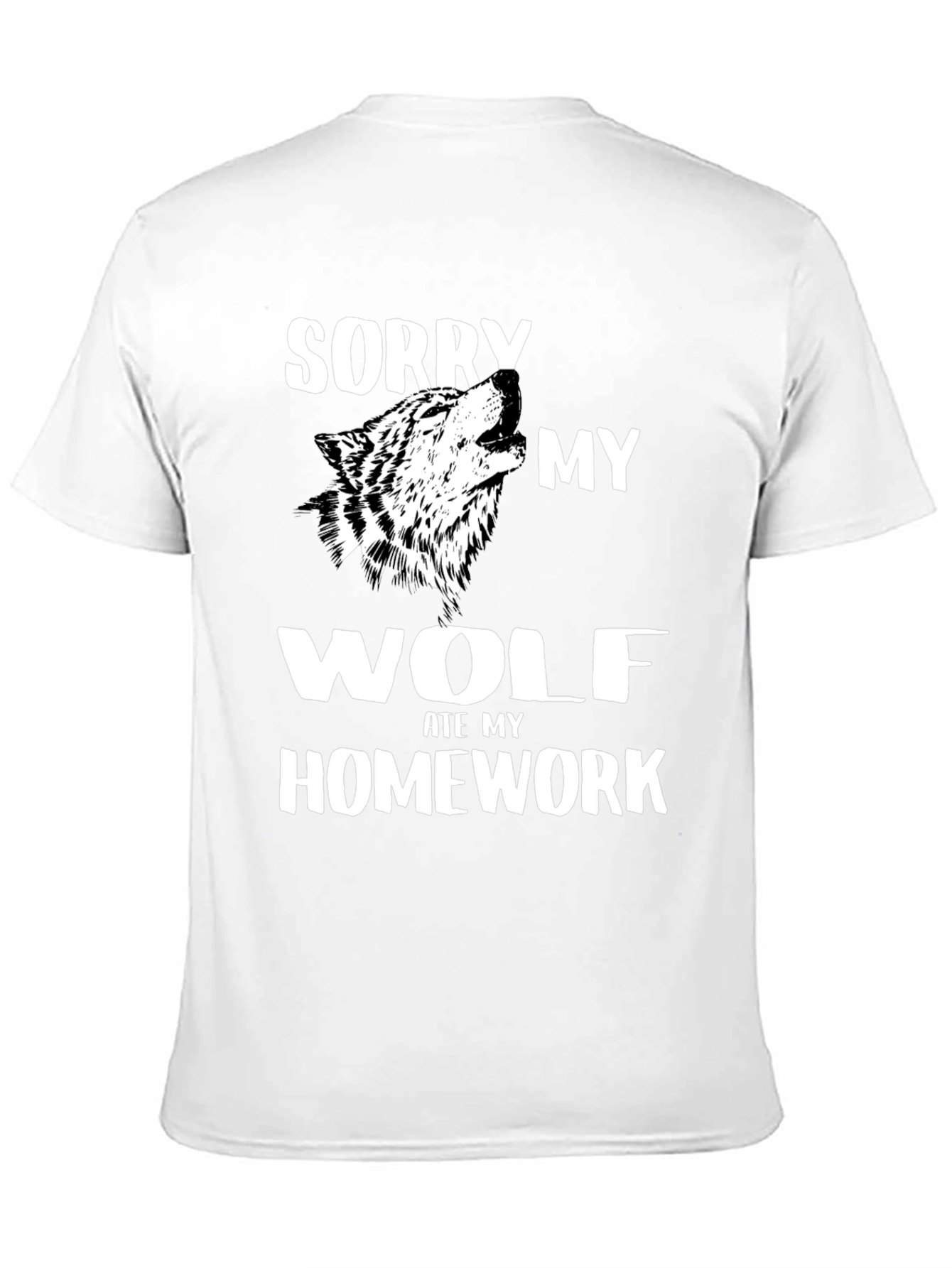 Black Wolf Ate My Homework Graphic Tee view 11
