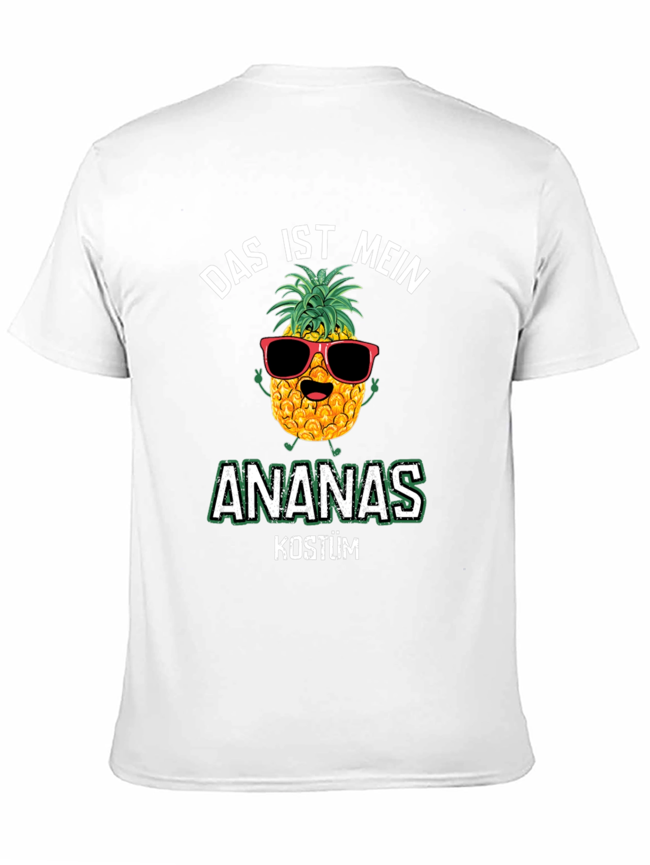 Black Das ist mein Ananas Kostüm Funny German Pineapple T-Shirt view 11