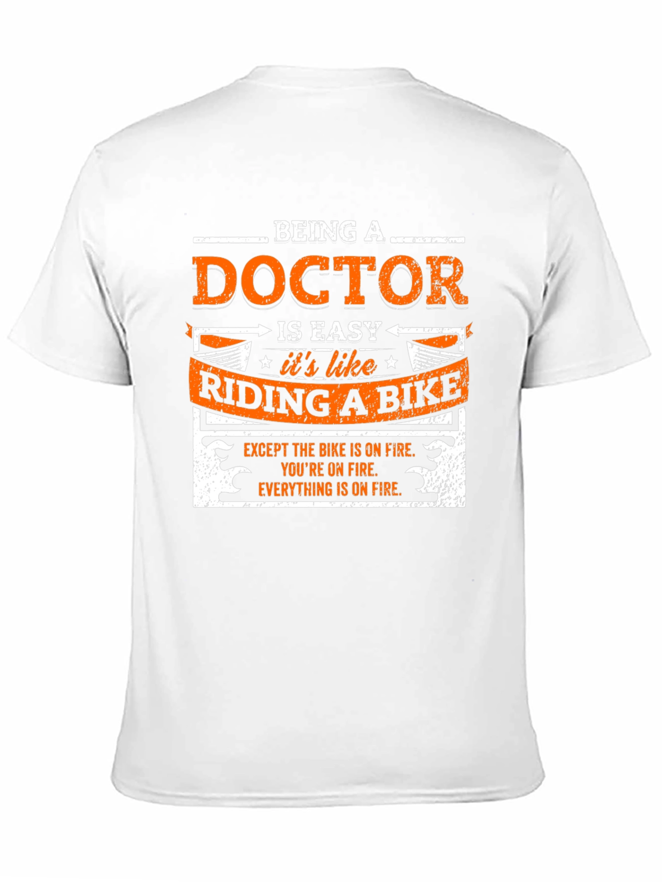 Black Funny Doctor Riding a Bike T-Shirt view 11