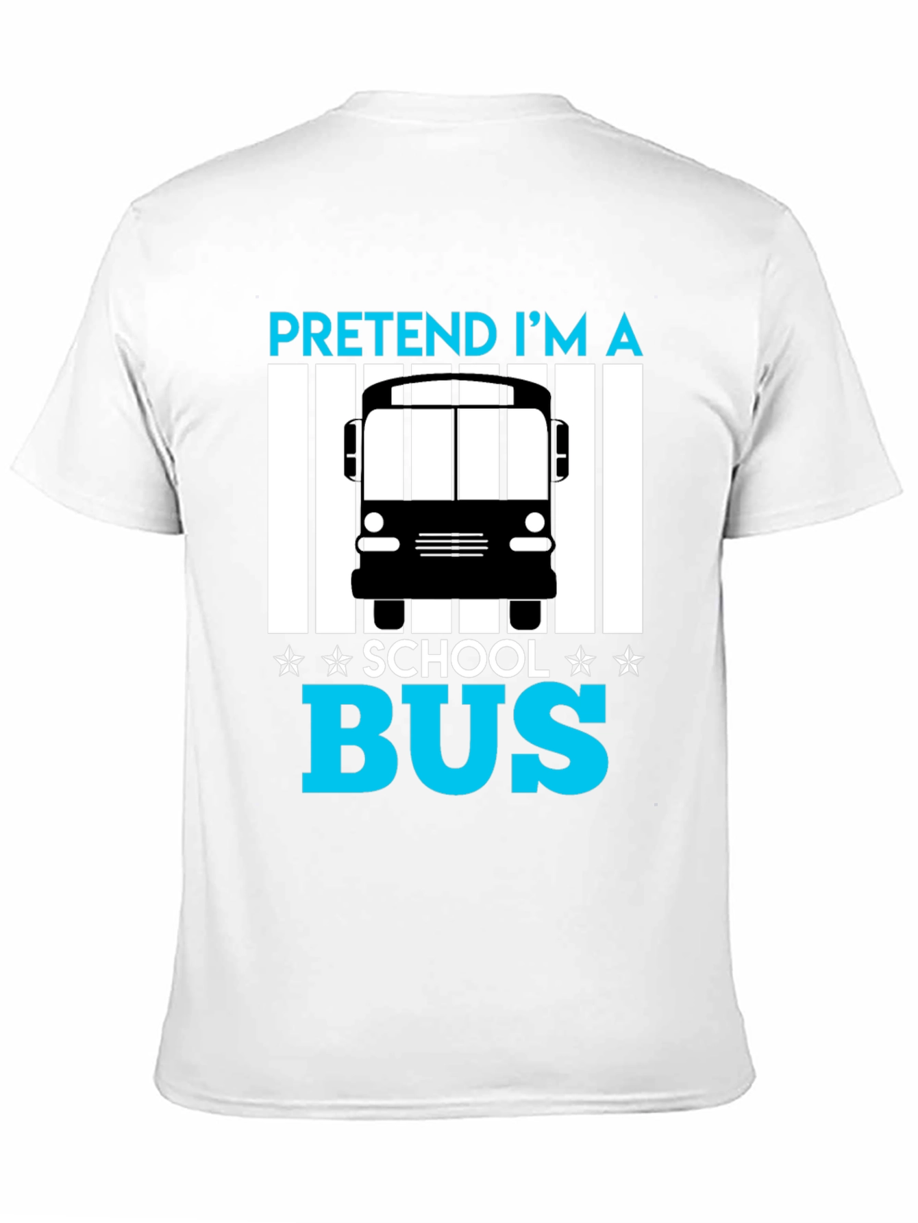 Black Pretend I'm A School Bus Funny T-Shirt view 11